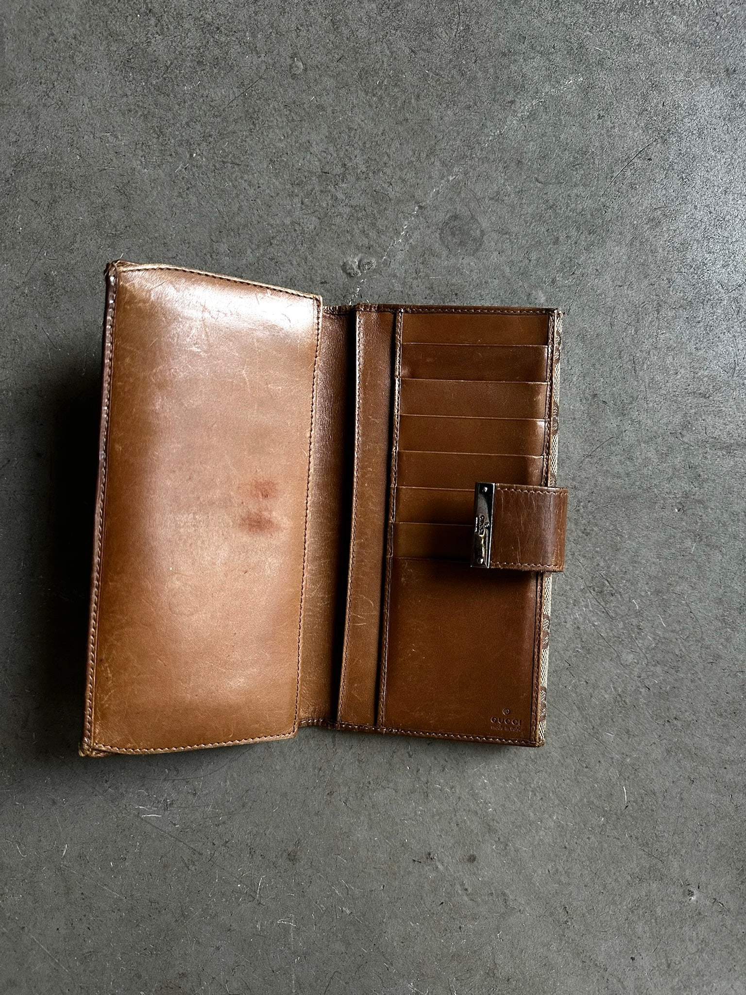 Vintage Gucci Monogram Long Wallet