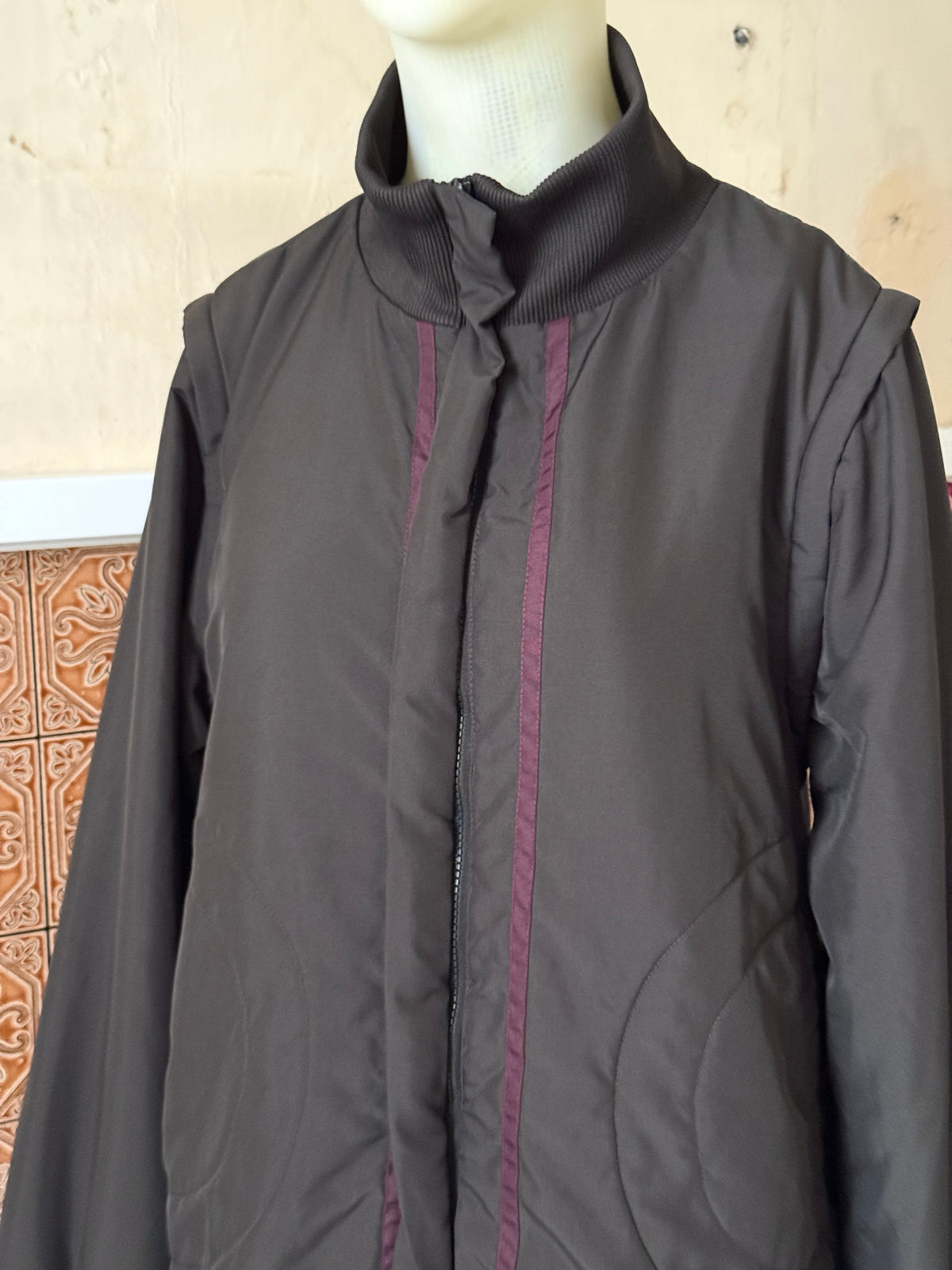 Vintage 2000s Cop Copine Fleece Lined Olive “Doony” Bomber Jacket - M