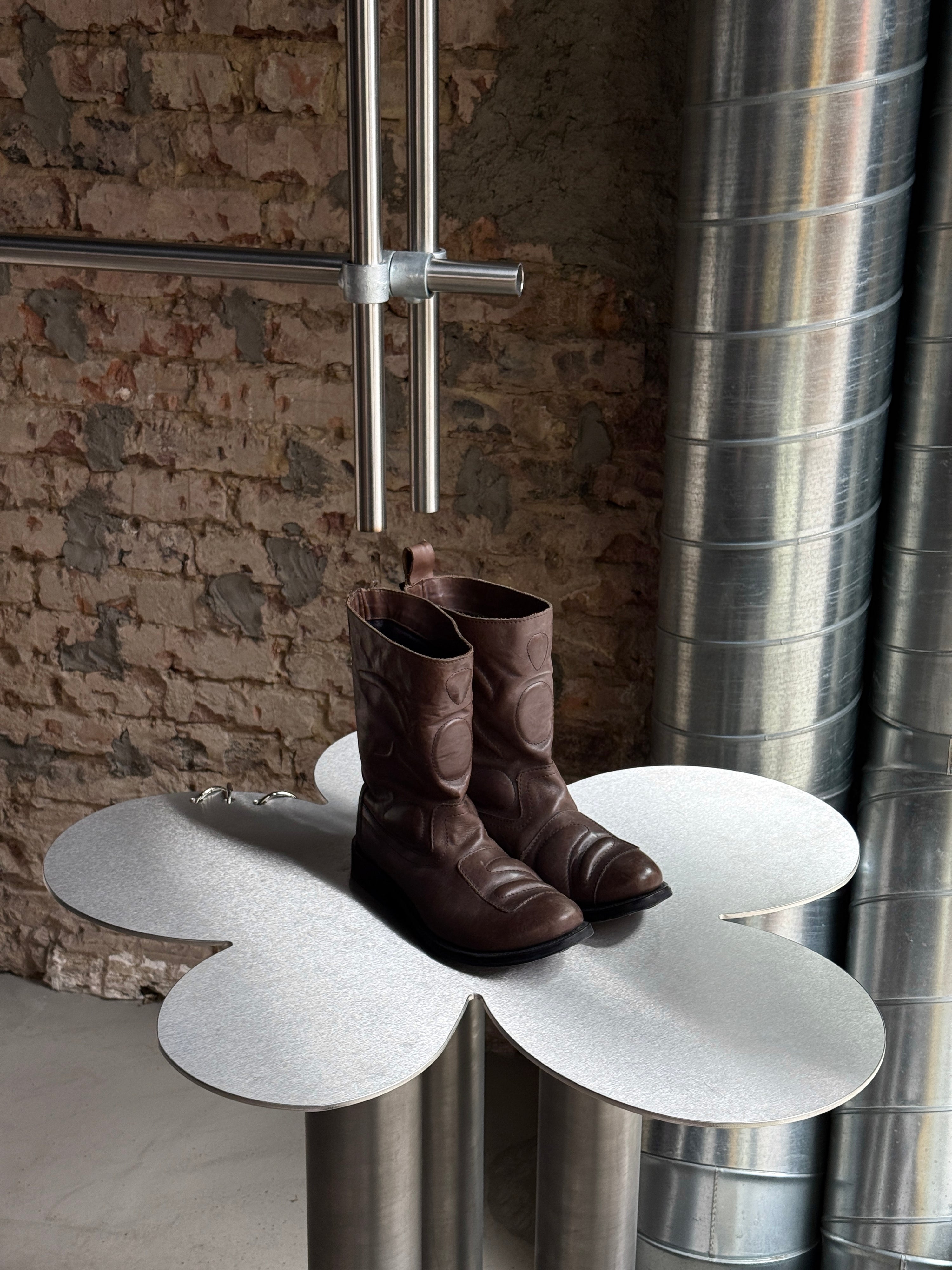 Vintage 2000s Marithé + François Girbaud Brown Ankle Leather Boots - EU 41