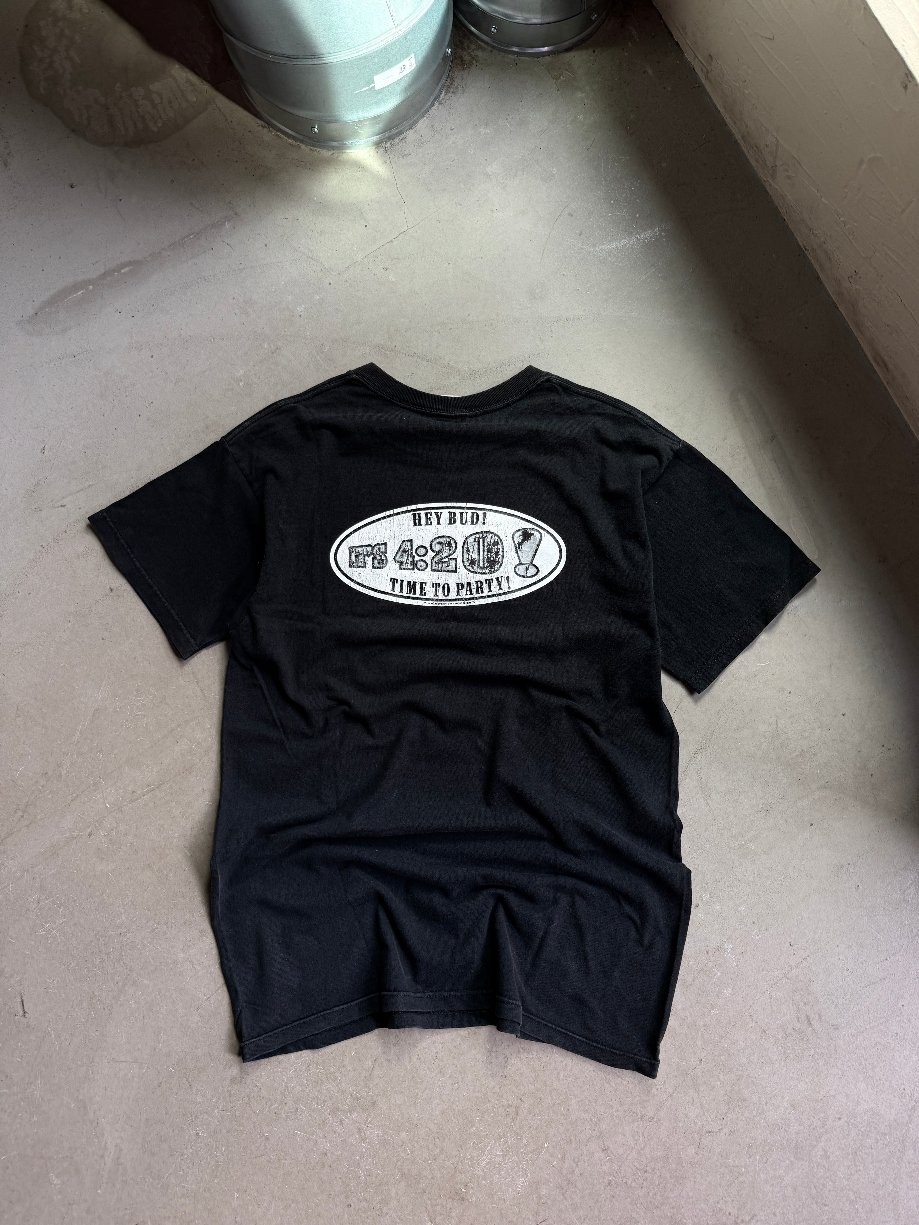 Vintage 2000s “420 Smoke” Cannabis Tee Black - M