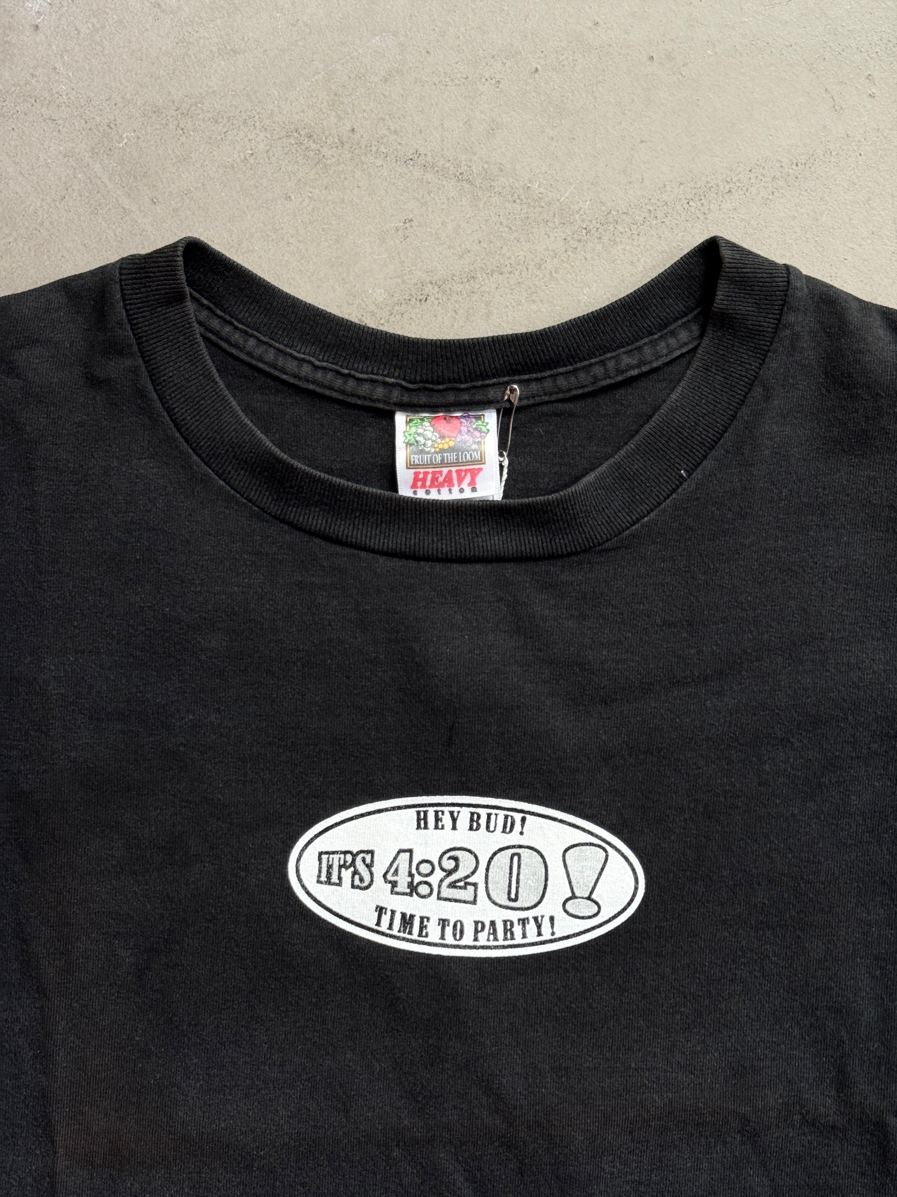 Vintage 2000s “420 Smoke” Cannabis Tee Black - M