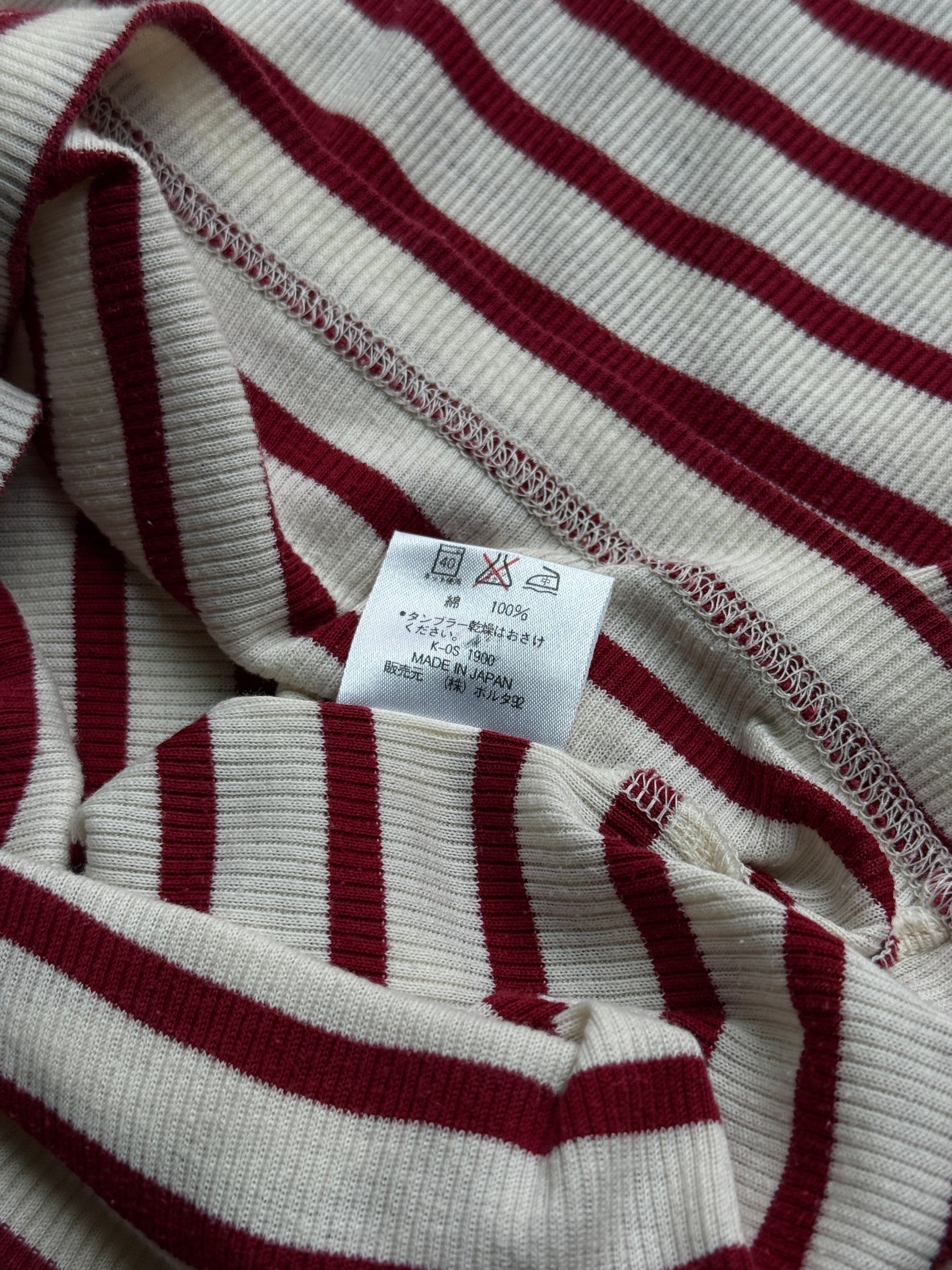 Vintage 1990s Jean Paul Gaultier Homme Striped Sailor Tank Top White/Red - S