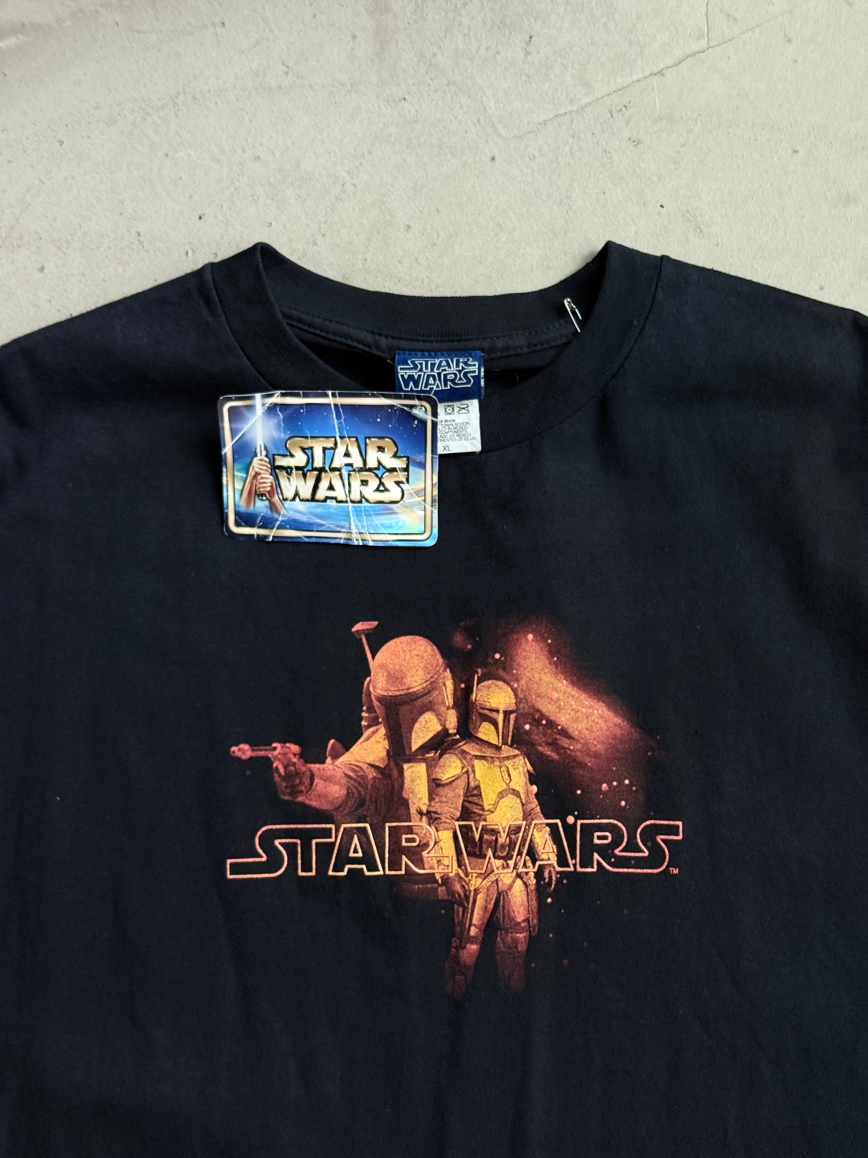 Vintage 2002 Deadstock Star Wars "Jango Fett" T-Shirt Black - XL