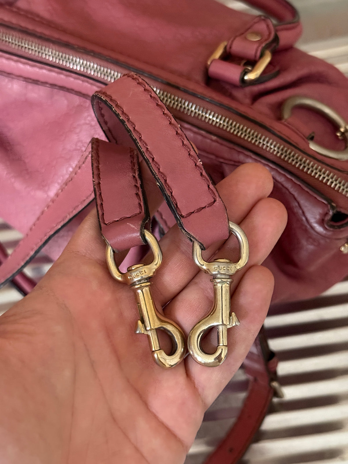 Gucci Microguccissima Sukey Medium 2-Way Bag Pink Leather