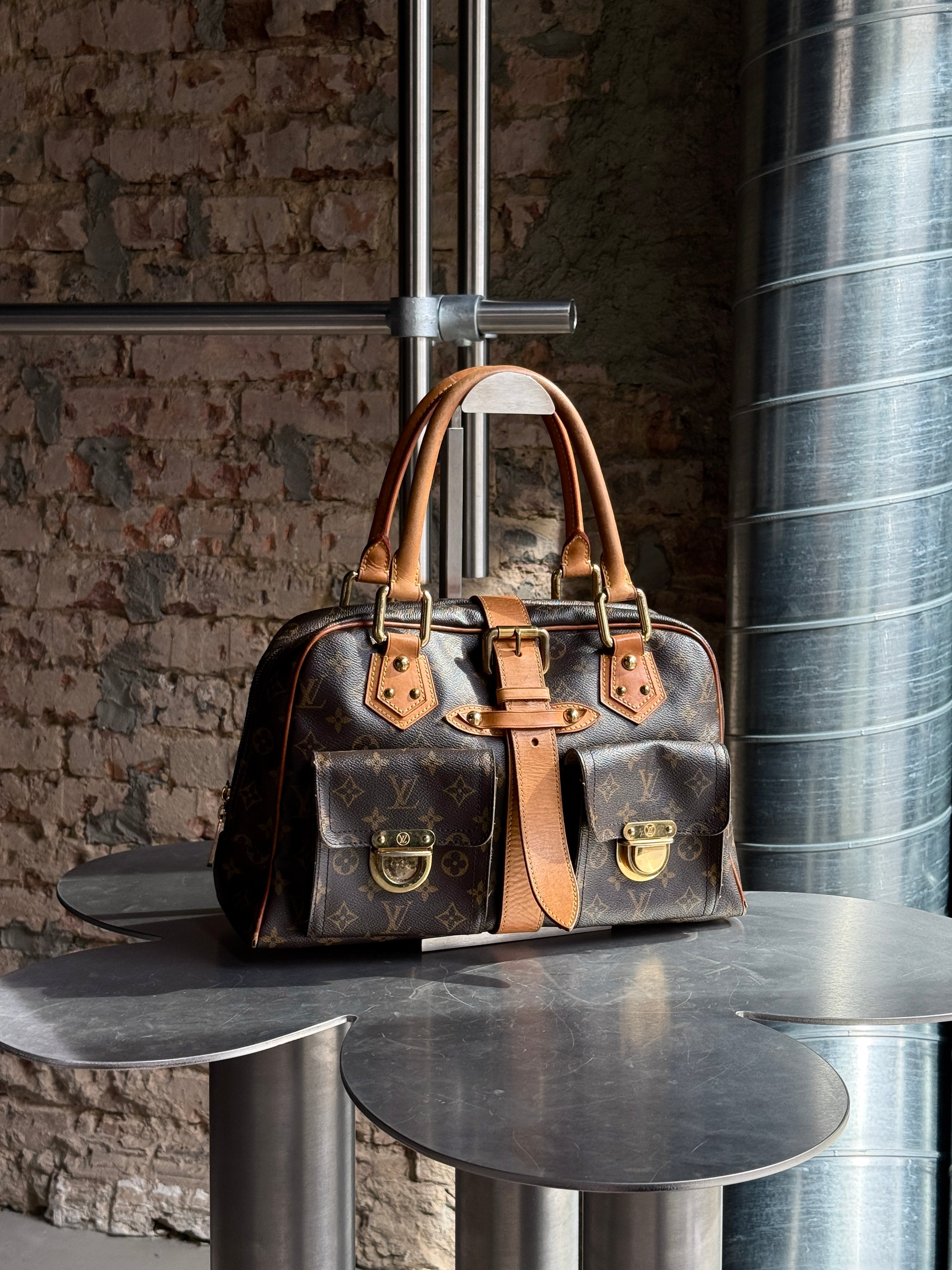 2009 Louis Vuitton Manhattan GM Bag Brown (FL0069)