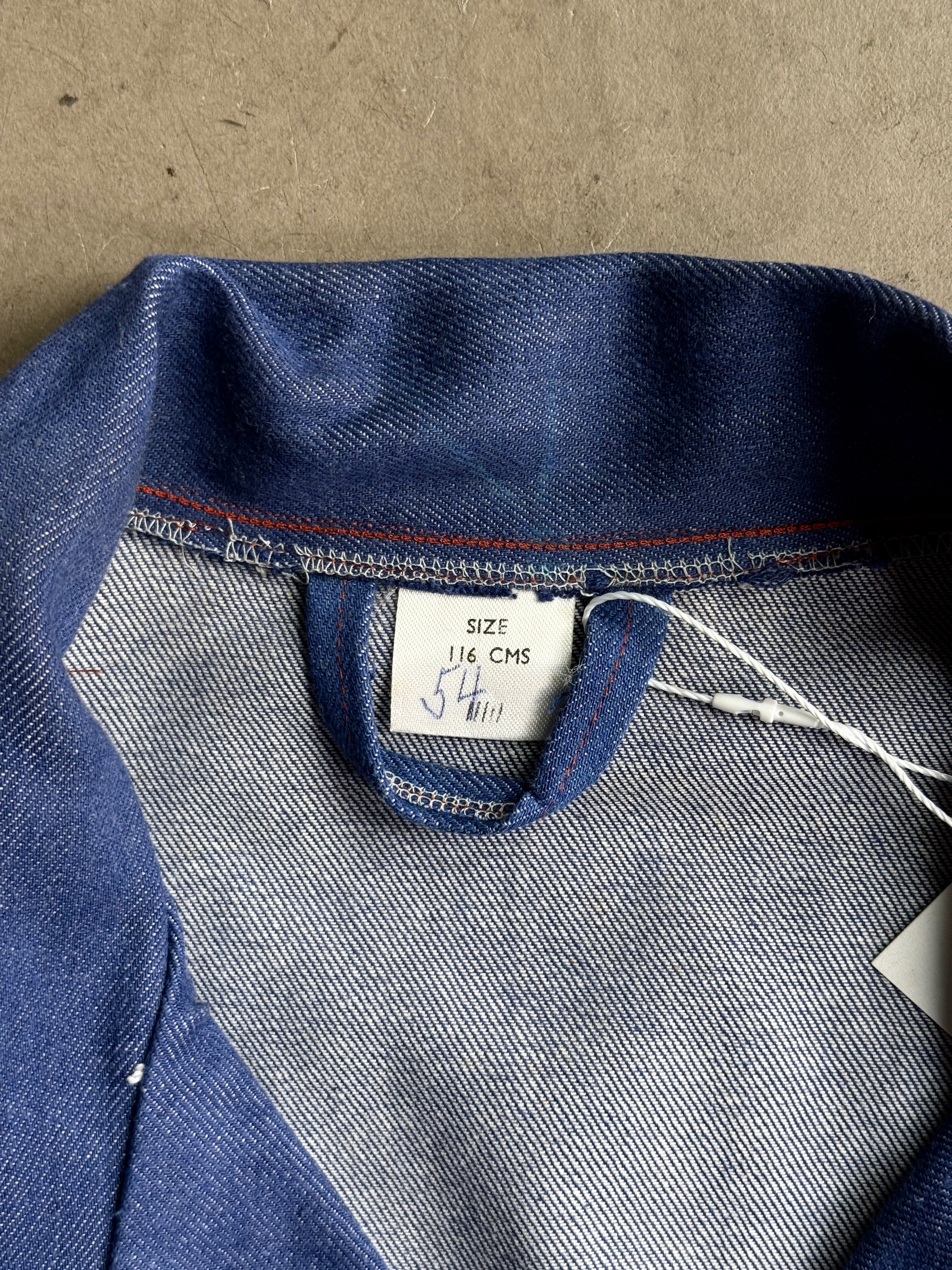 Vintage 1970s British Prison Workwear Chore Jacket Blue - XL