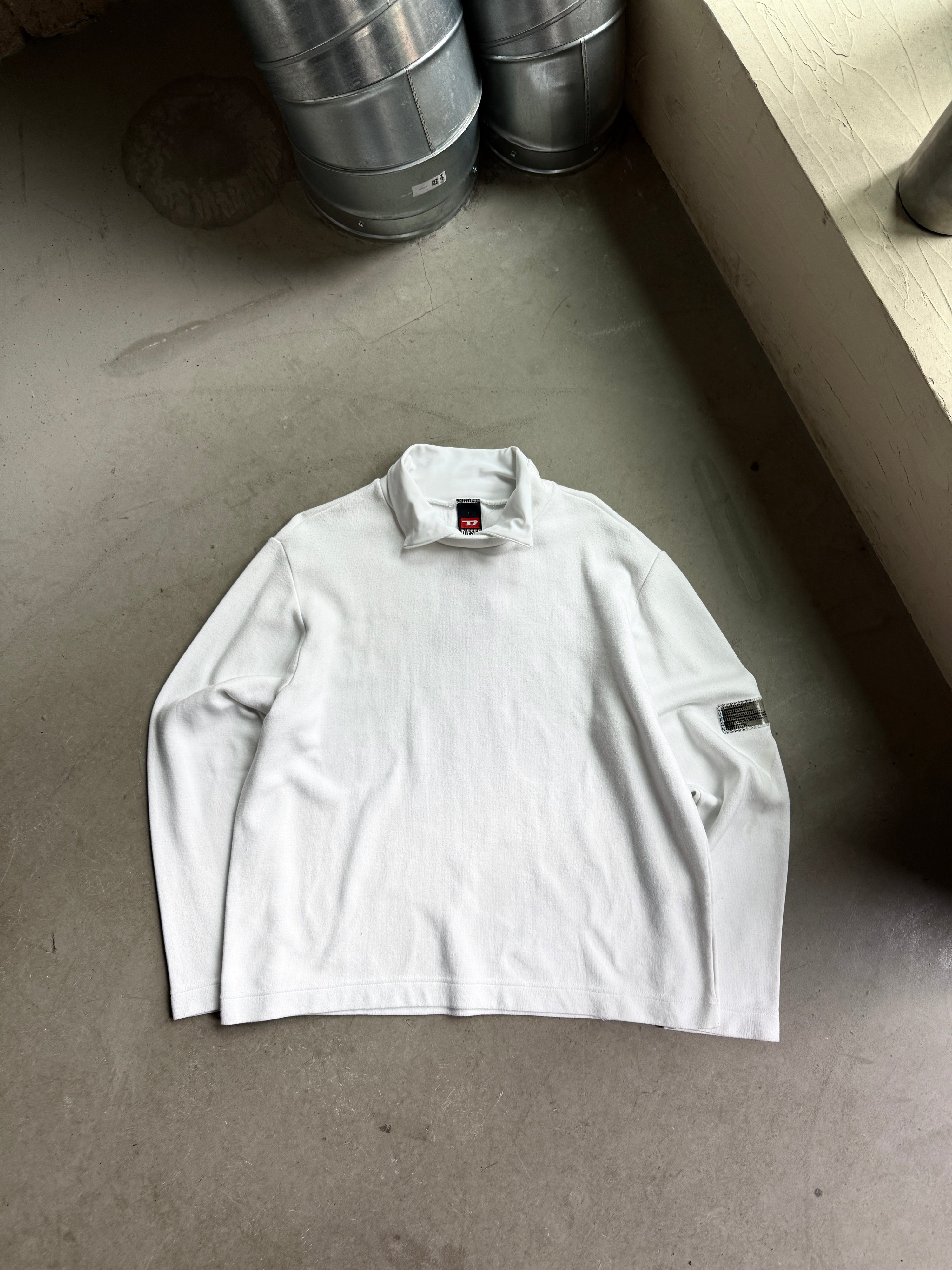 Vintage Diesel Transparent Detail Sweatshirt White - L