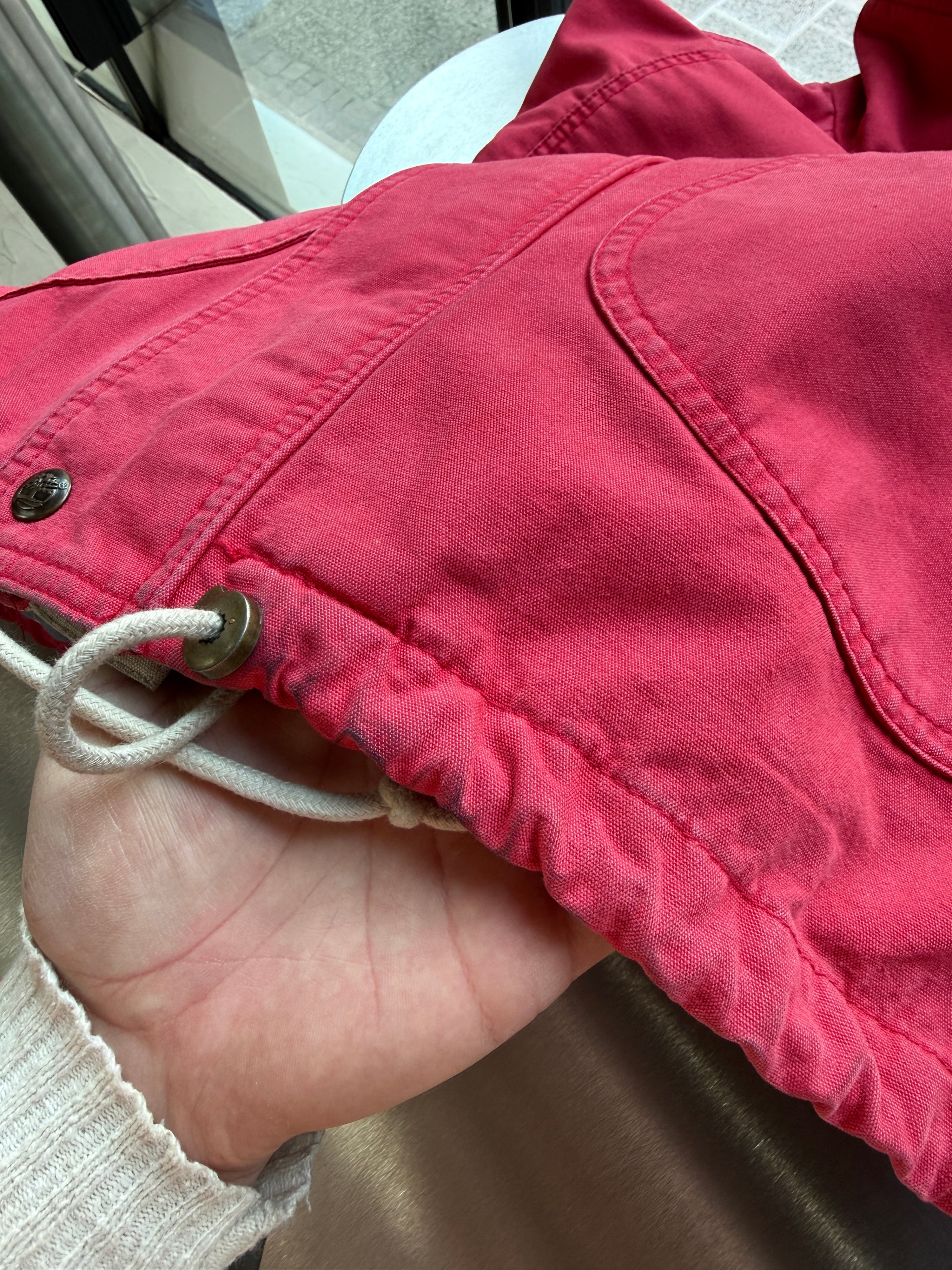 Vintage Faded Timberland Weathergear Canvas Chore Jacket Red - XL