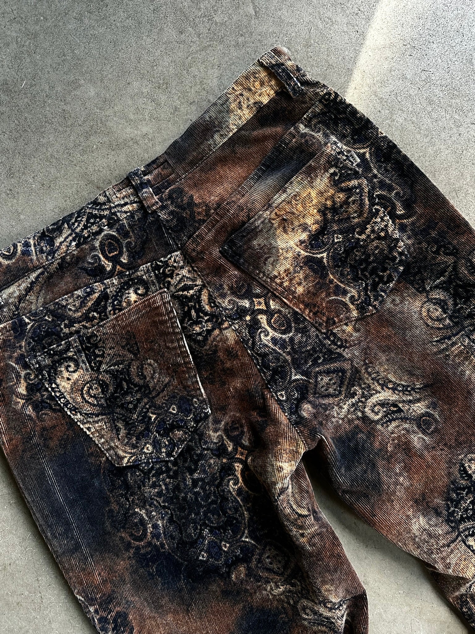 2000s Brax Paisley Velvet Trousers