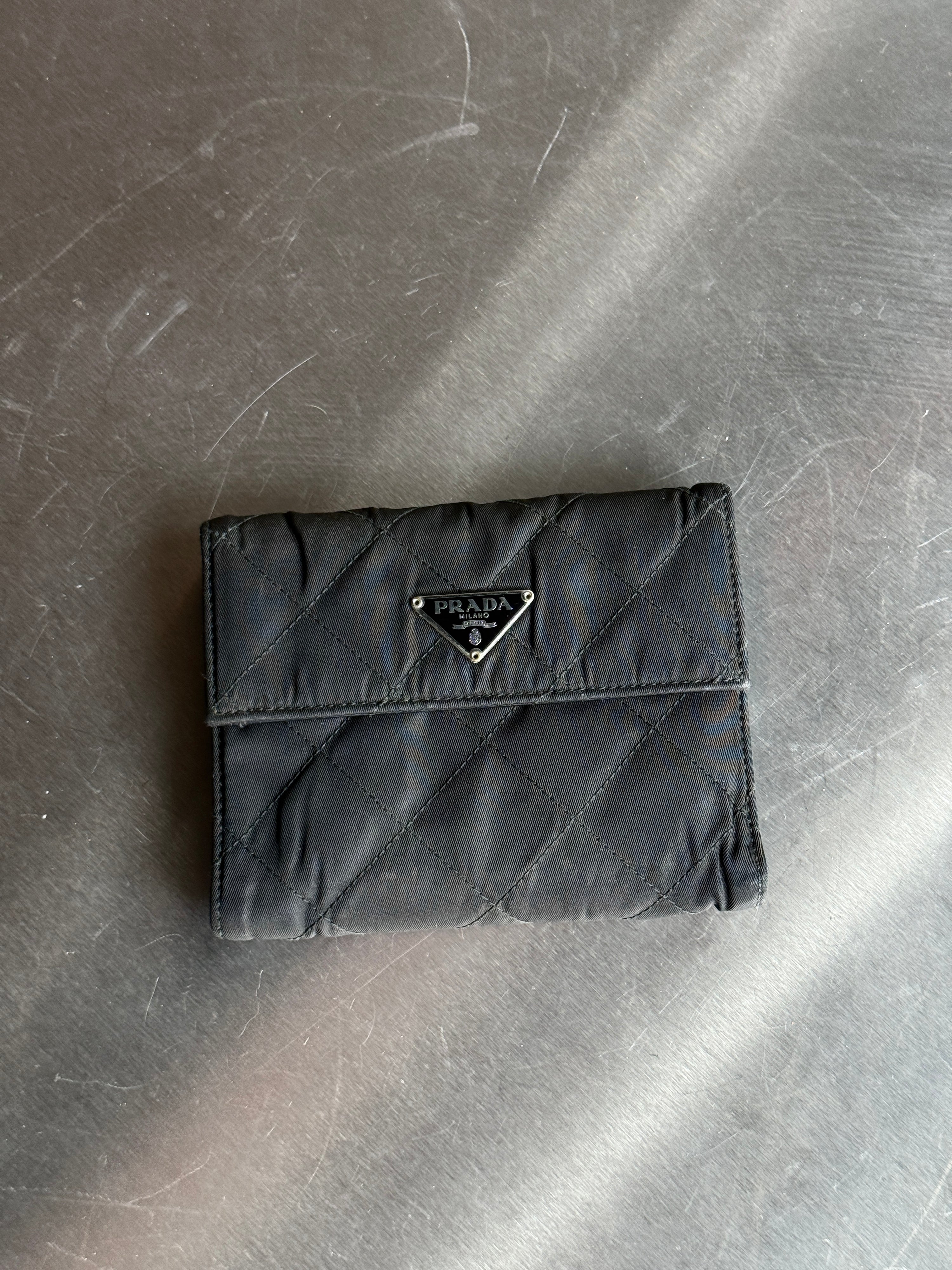 Vintage Prada Quilted Tessuto Nylon Wallet