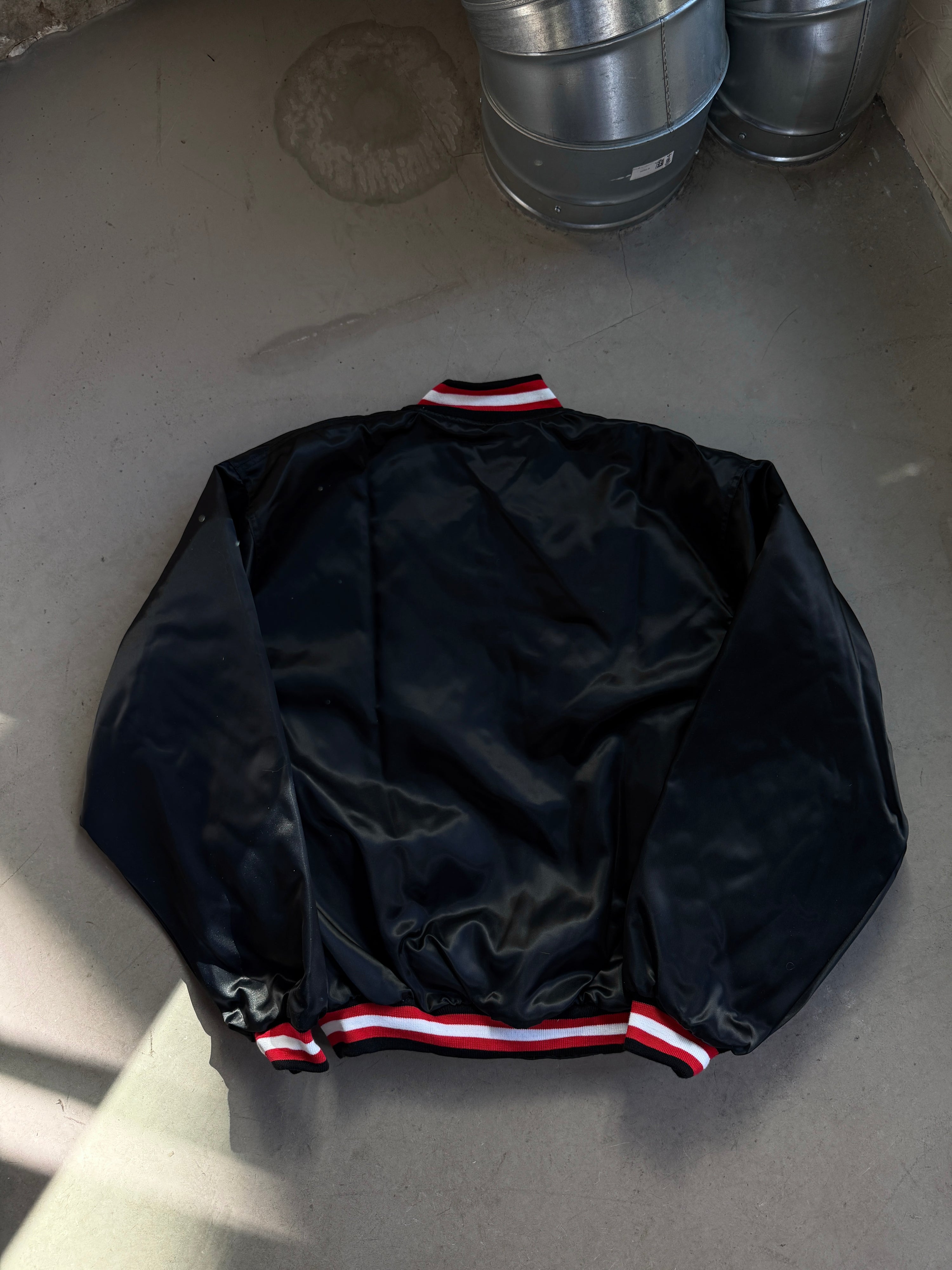 Vintage “Renault Véhicules Industriels” Varsity Bomber Jacket Black - L