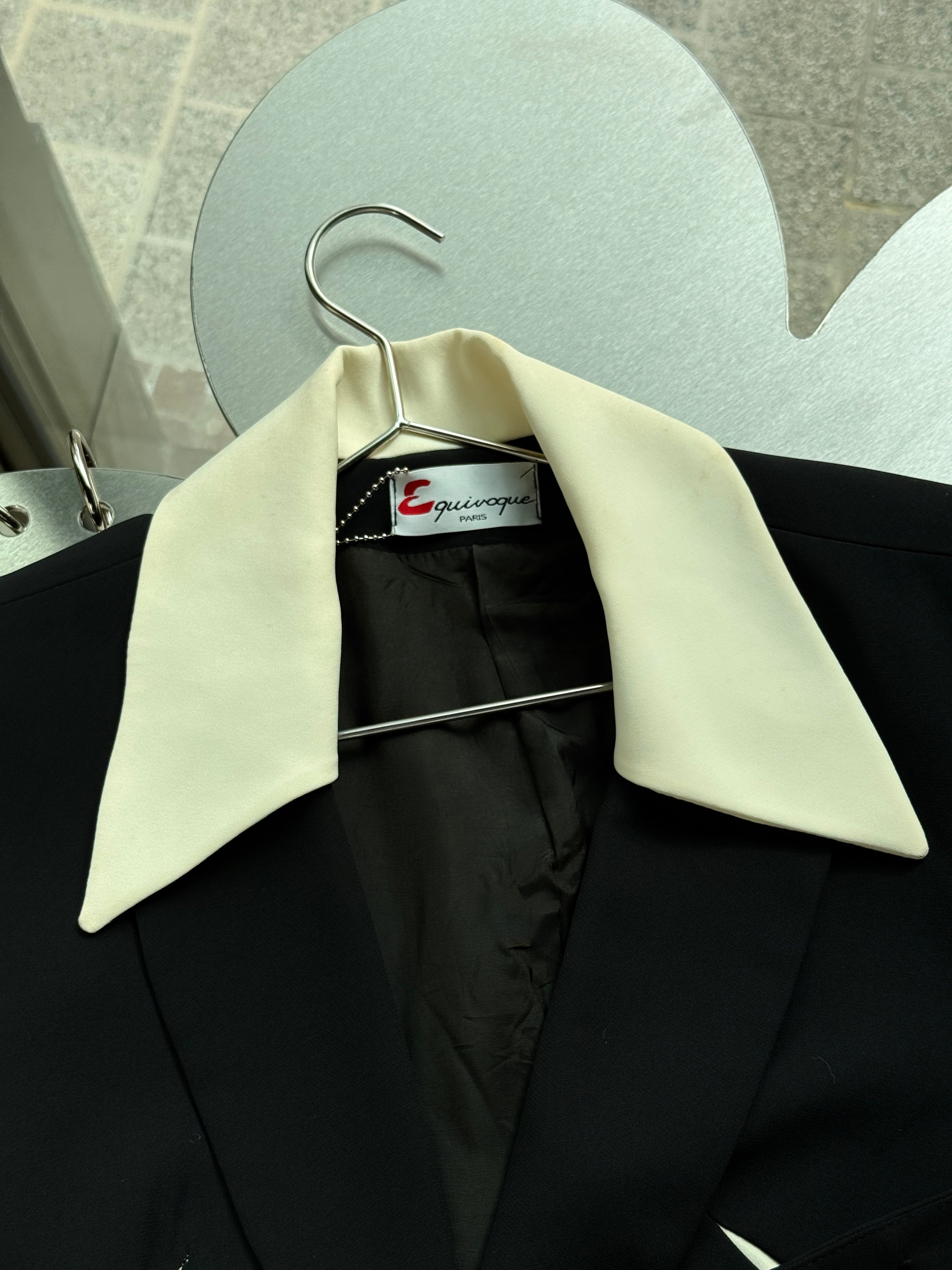 Vintage Equivoque Paris Blazer White / Black - S