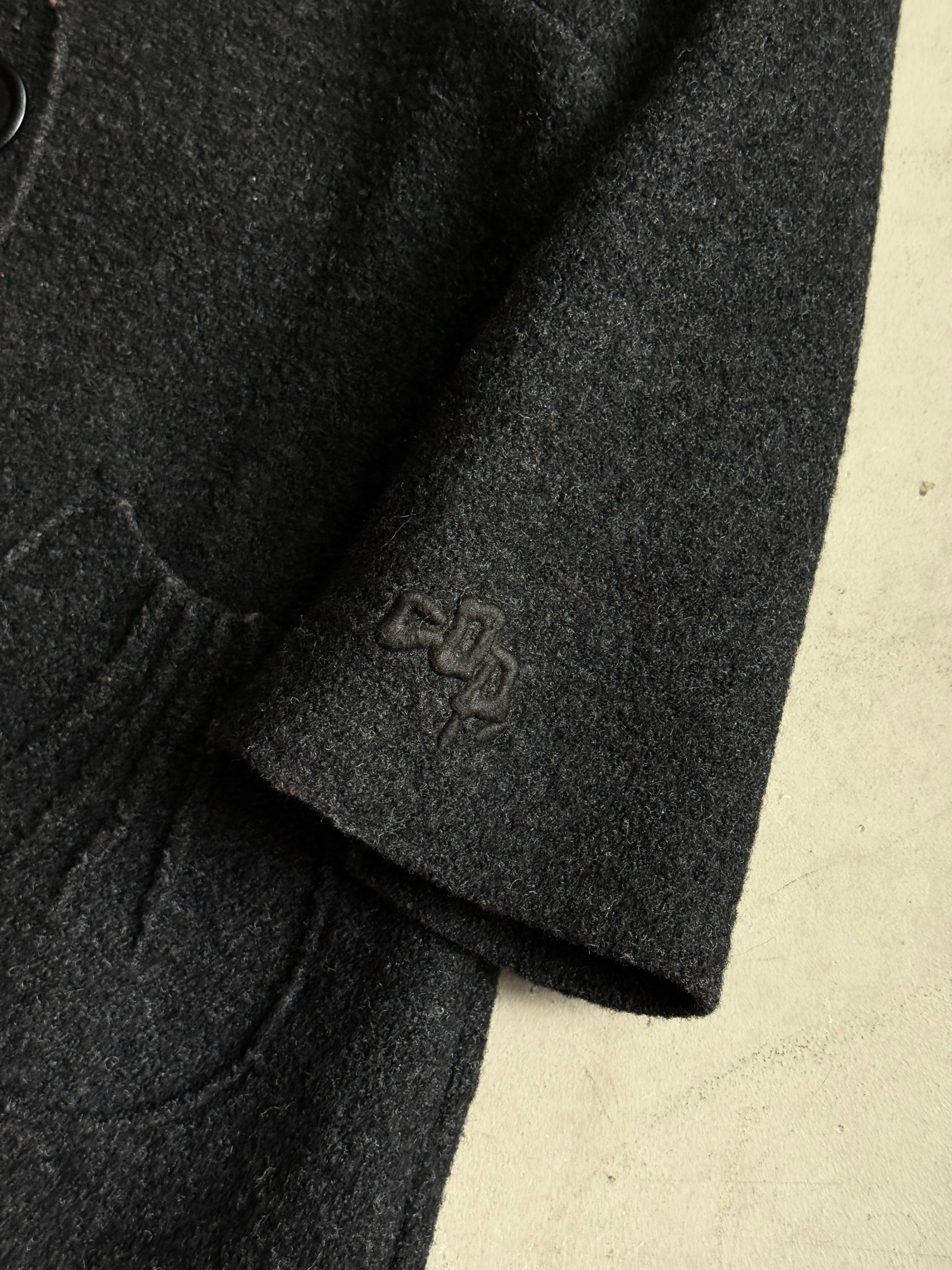 Vintage 2000s Cop Copine Big Button Wool Coat Black - S