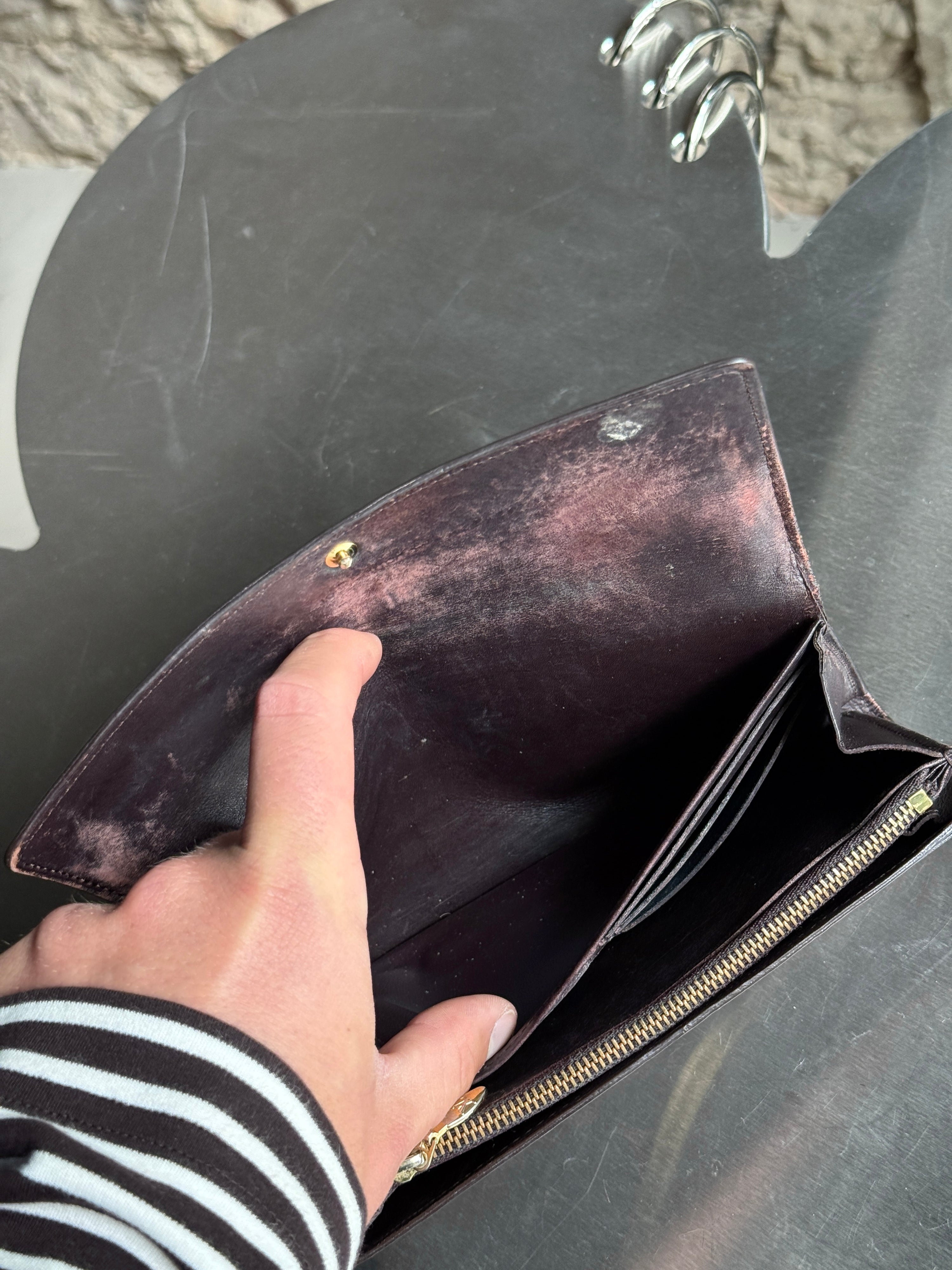 Vintage Louis Vuitton Sarah Vernis Wallet Burgundy