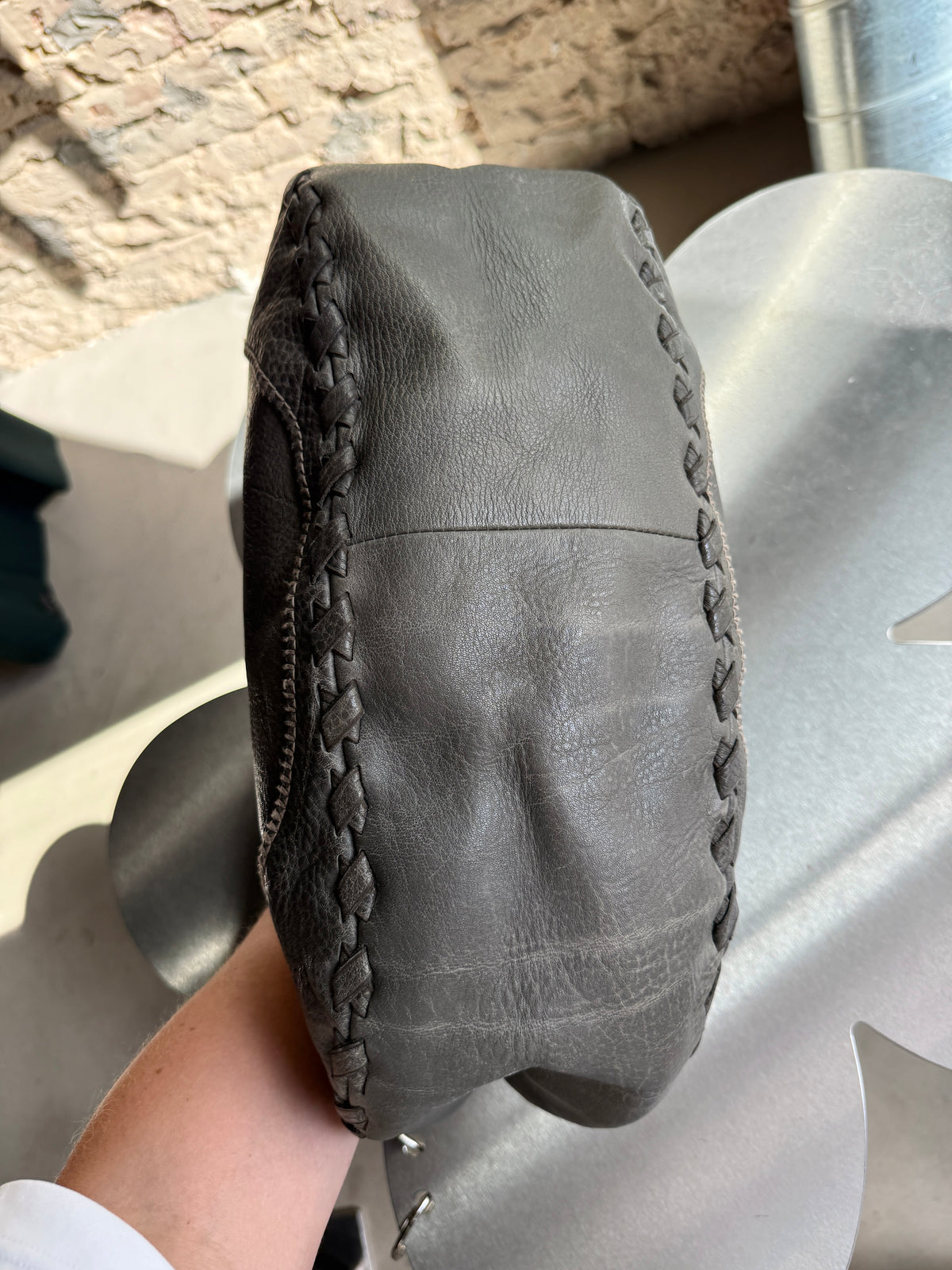Gucci Gray Leather Charlotte Tote Bag