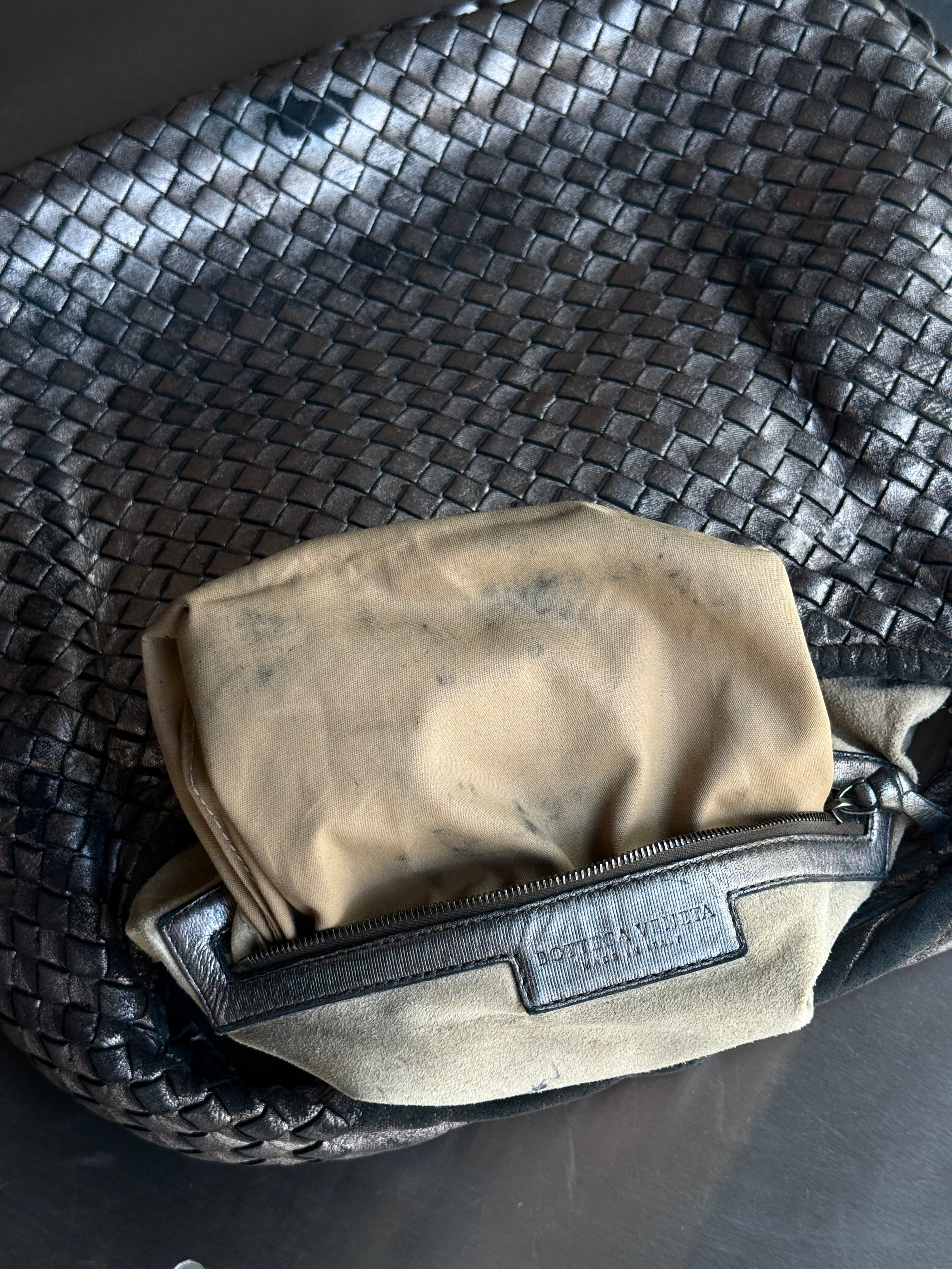 Bottega Veneta Intrecciato Hobo Leather Woven Bag