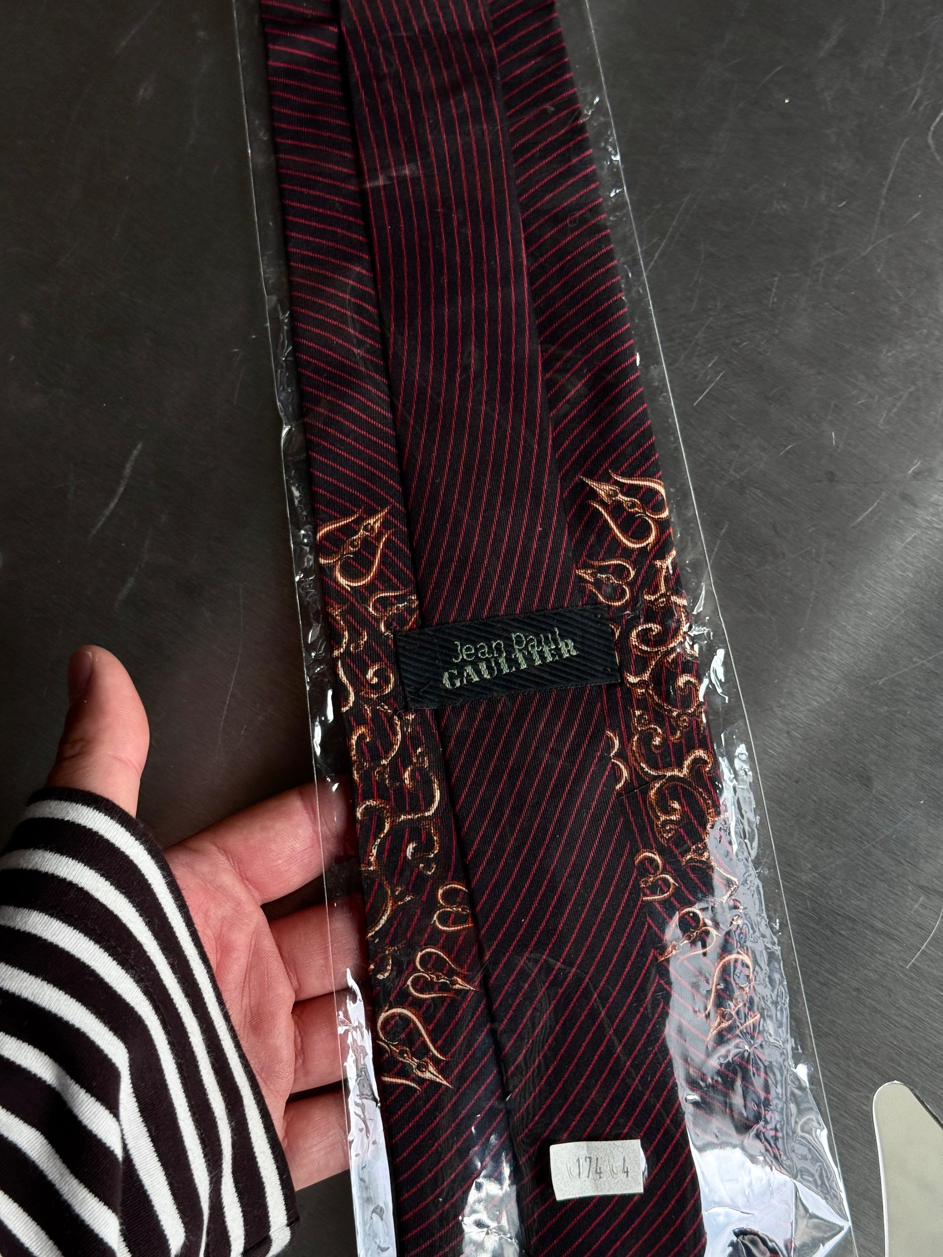 Vintage Jean Paul Gaultier "Absolut Vodka" Silk Tie Red (new)