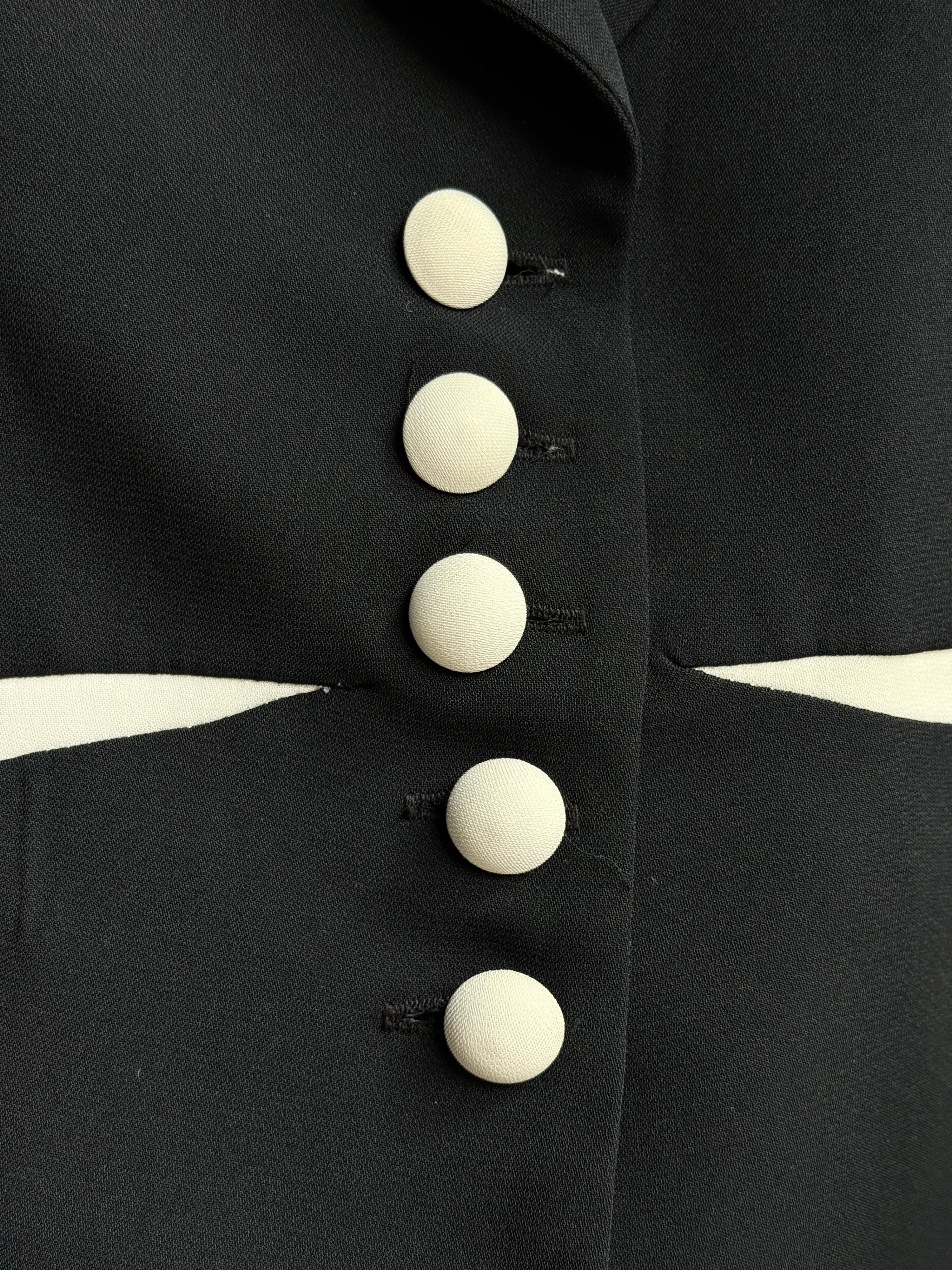 Vintage Equivoque Paris Blazer White / Black - S