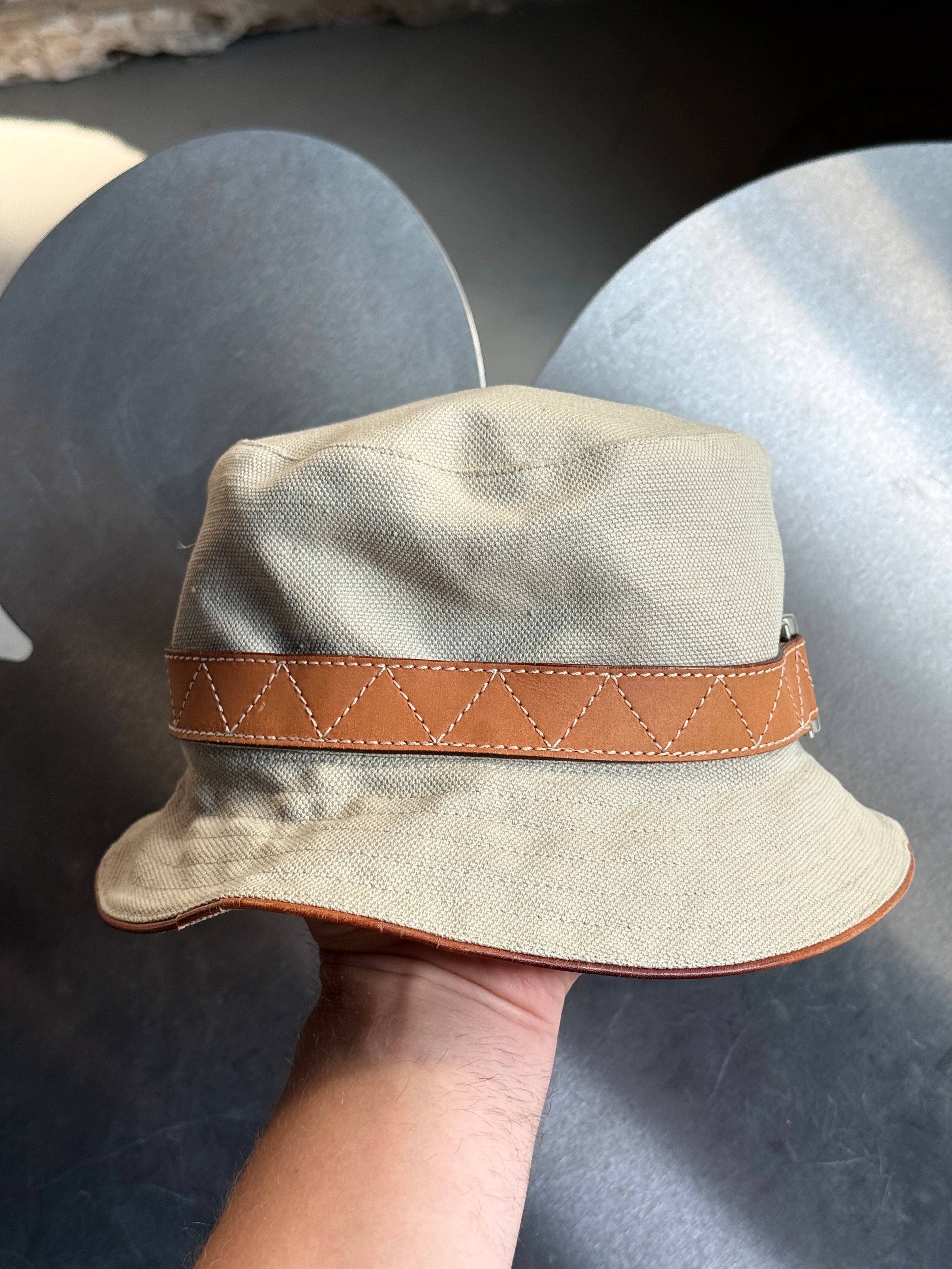 Vintage Christian Dior Canvas Safari Oblique Bucket Hat