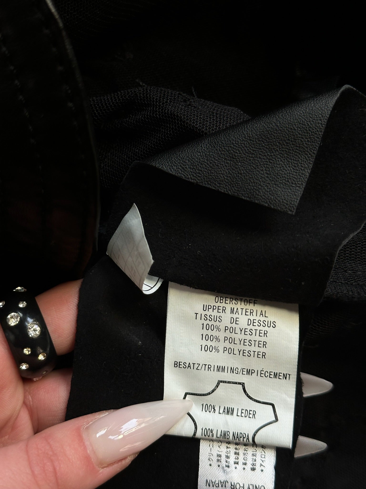 Vintage Elégance Paris “Scales” Leather Jacket Black - S