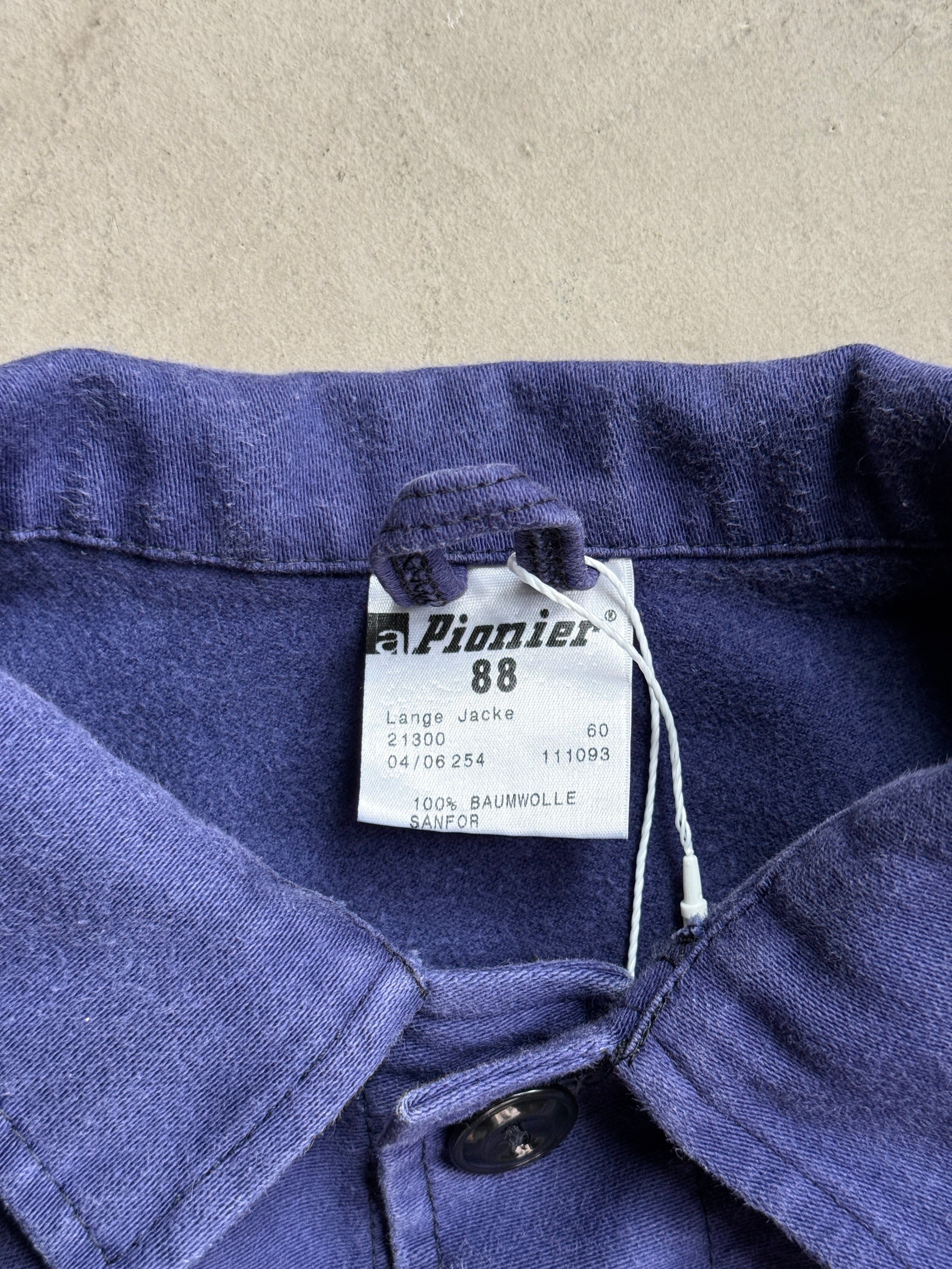 Vintage Pionier Bleu de Travail Faded Chore Coat Blue - M