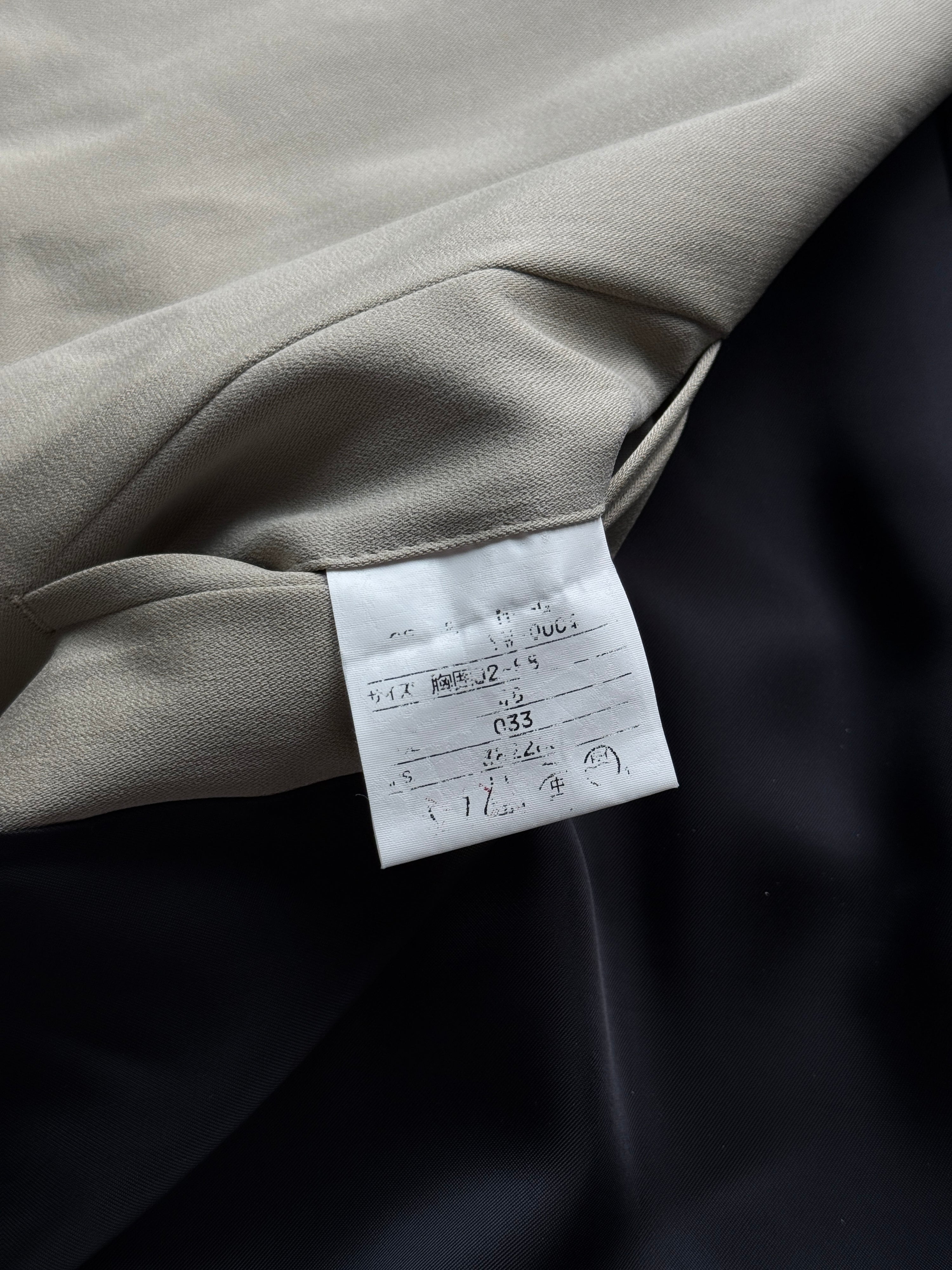 Vintage 1990s Jean Paul Gaultier Objet Homme Double Breasted Trench Coat Beige - L