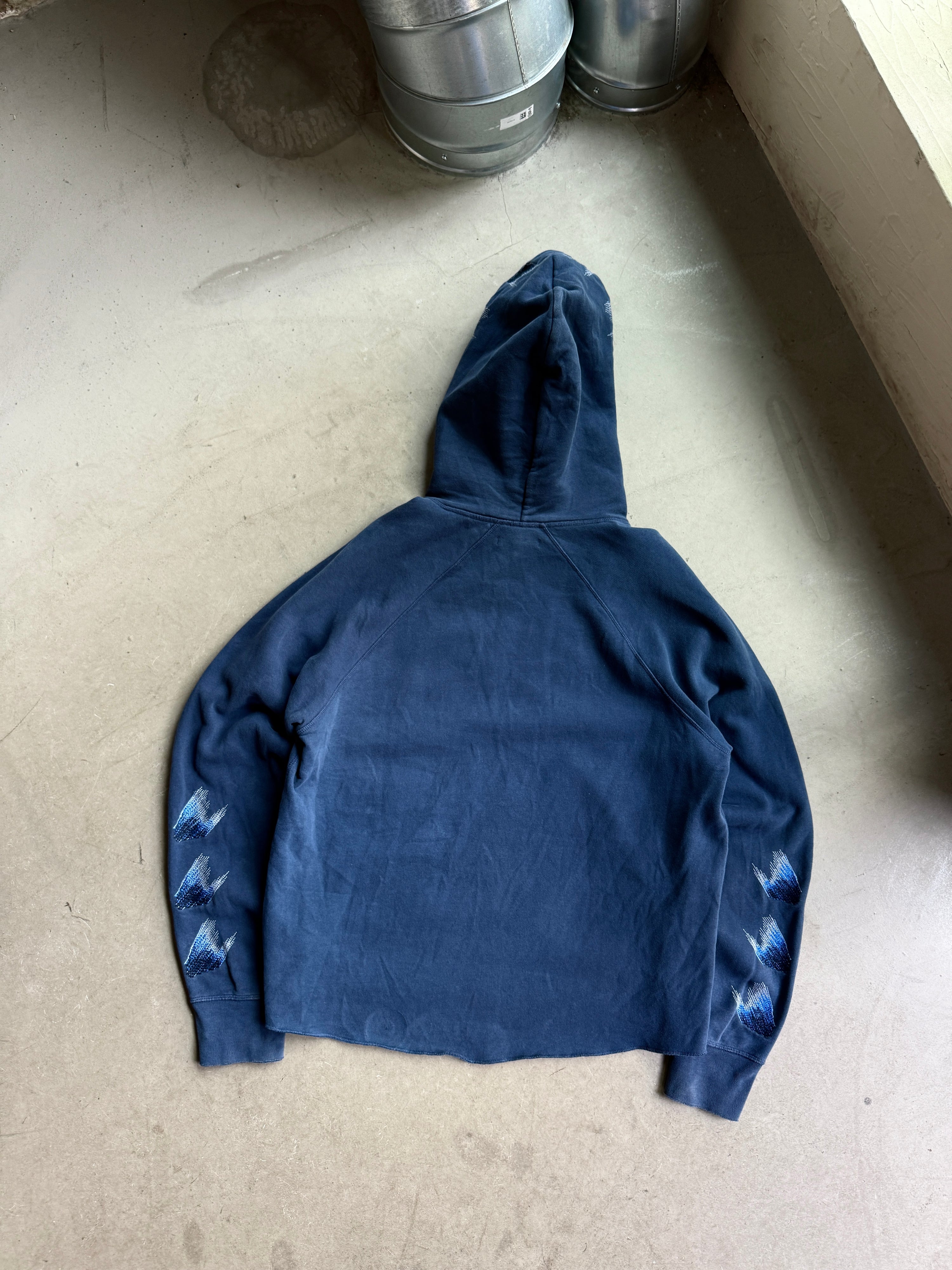 Cropped Levis SS2019 Made & Crafted Unhemmed Hoodie Navy - XL