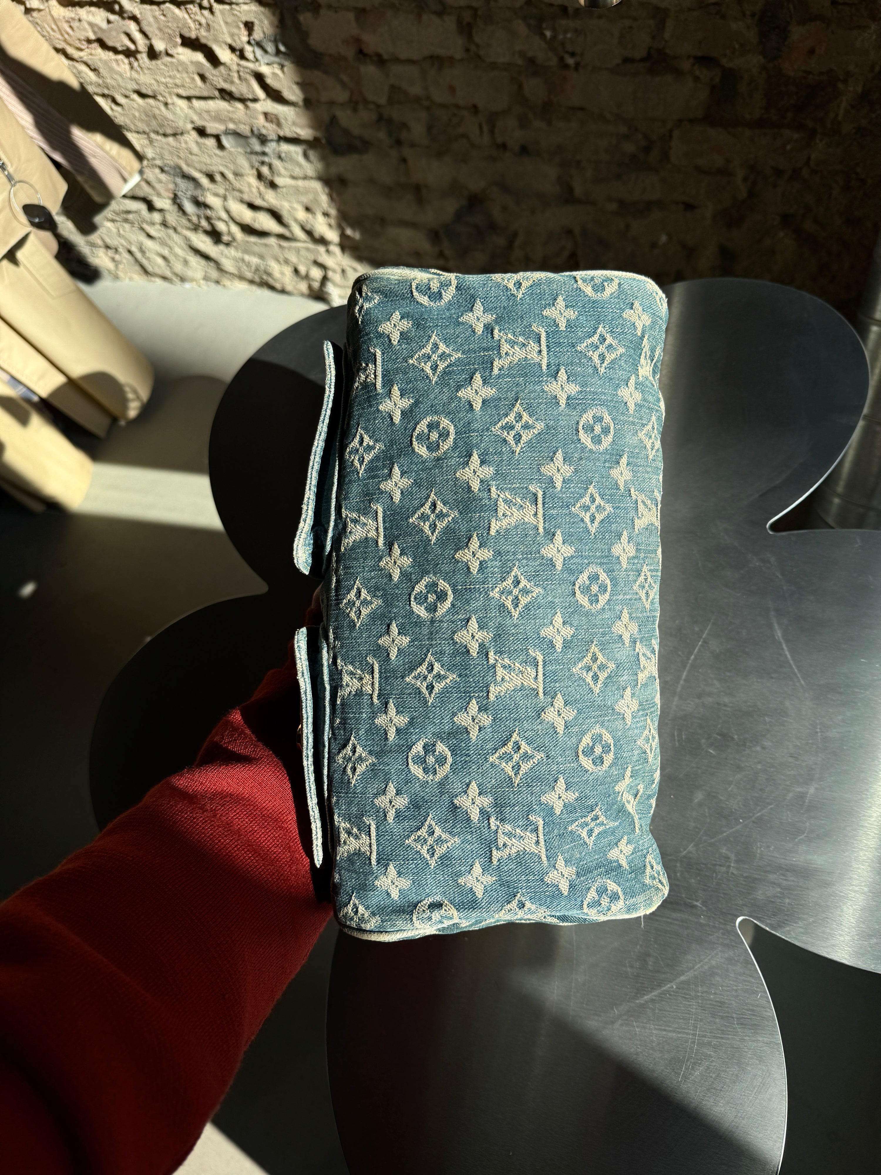 Vintage 2005 Louis Vuitton Denim Speedy Bag Blue (SP0095)