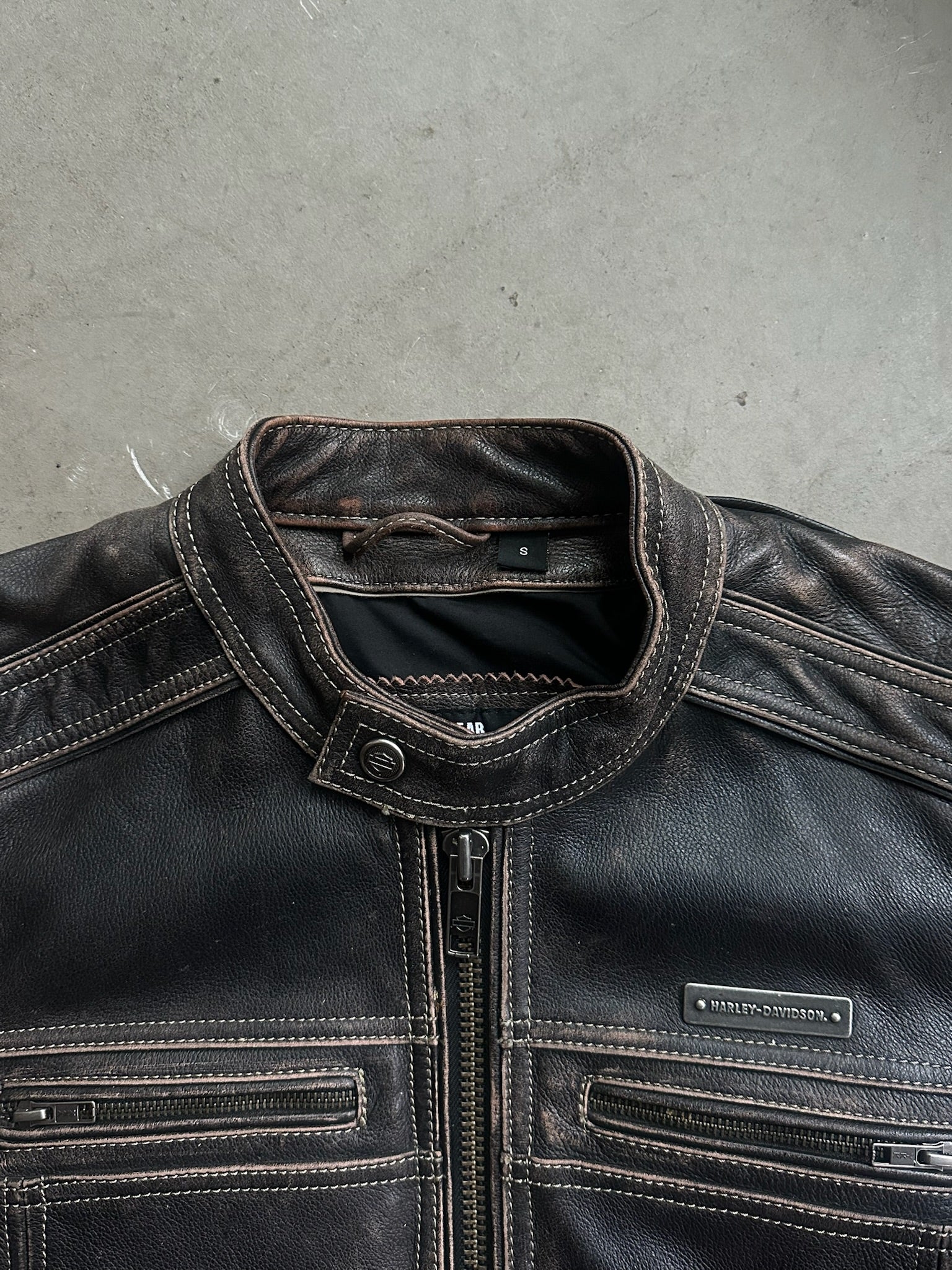 2000s Harley Davidson Gear Leather Jacket - S