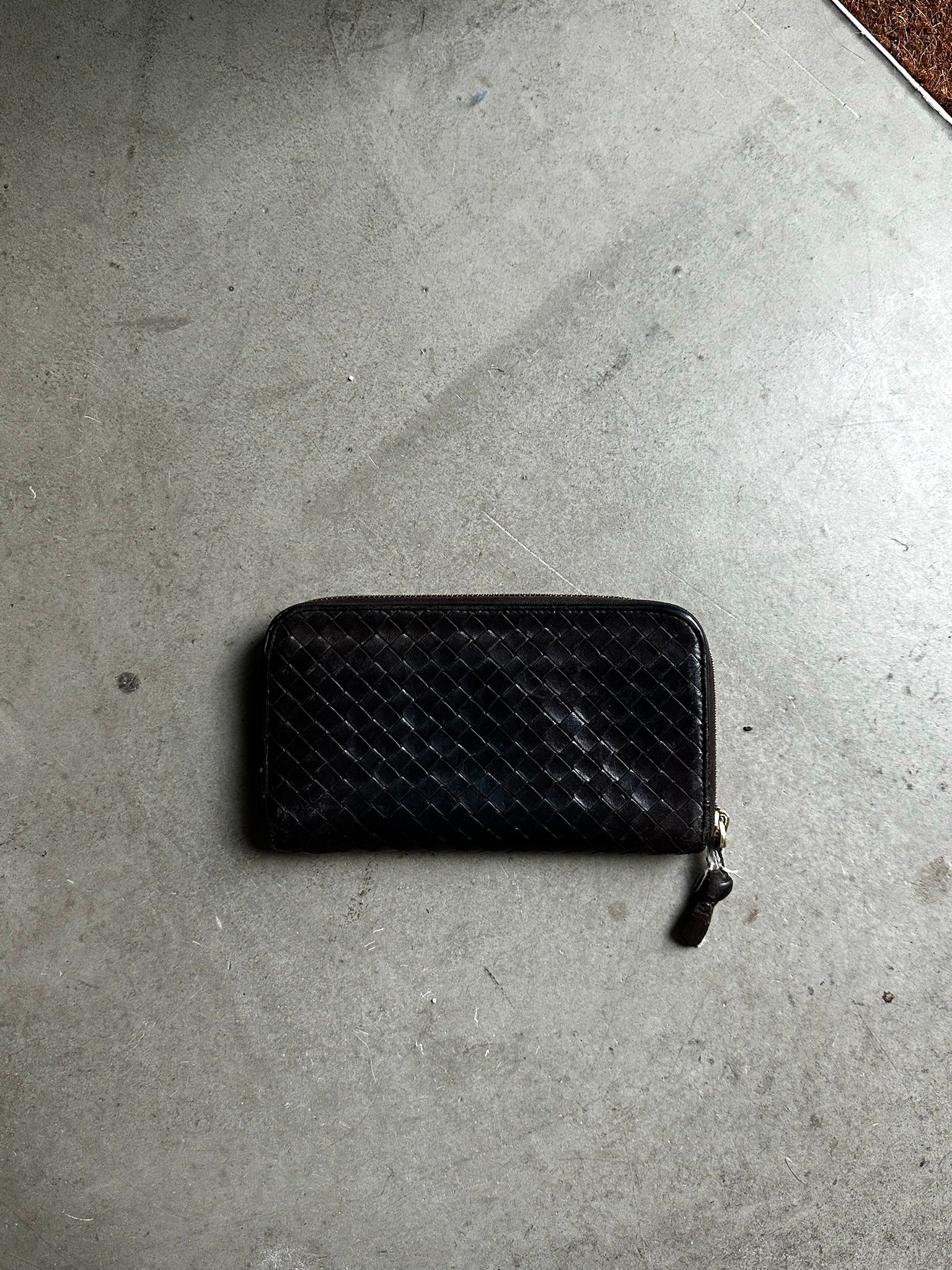 Bottega Veneta Zip Around Leather Wallet
