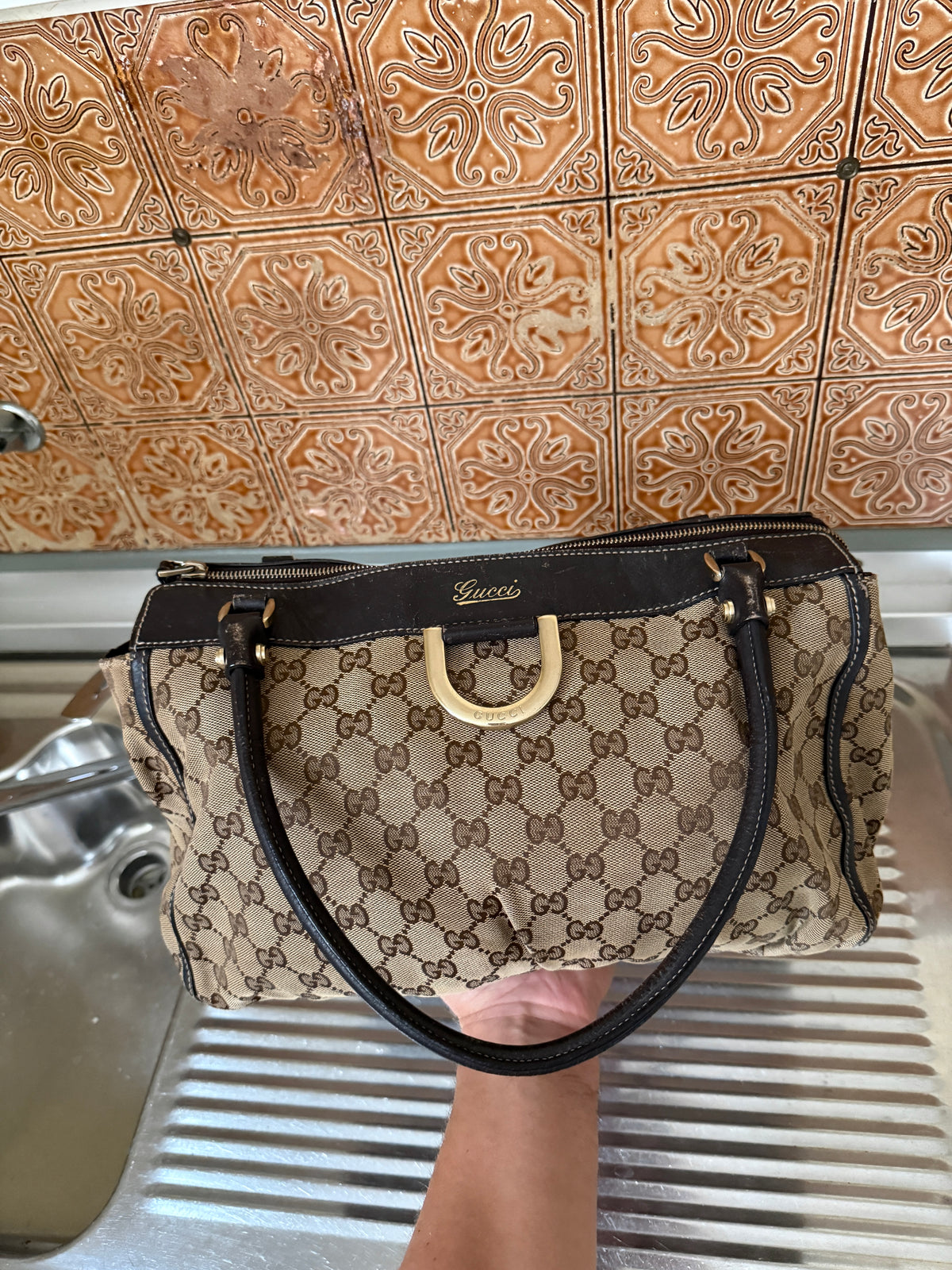 Gucci GG Canvas Abbey D-Ring Tote Bag