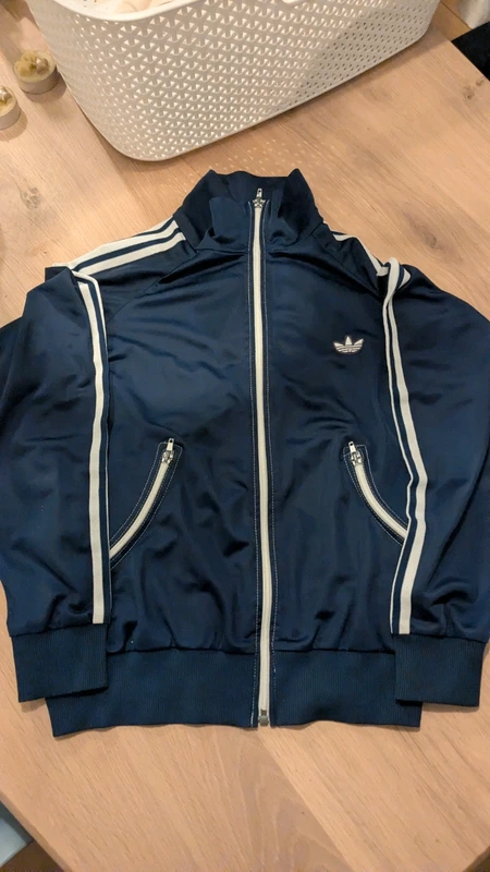 Vintage 1970s Adidas Firebird Trackjacket Navy - S