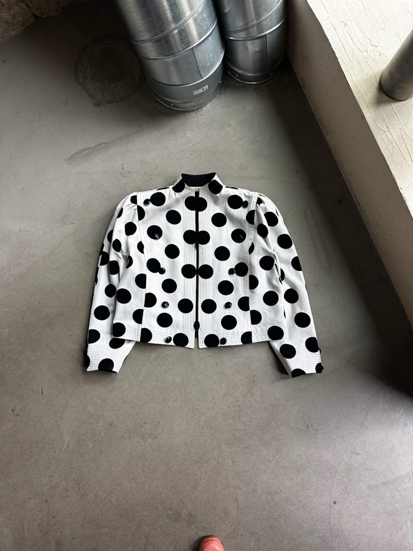 Vintage Polkadot Cropped Jacket