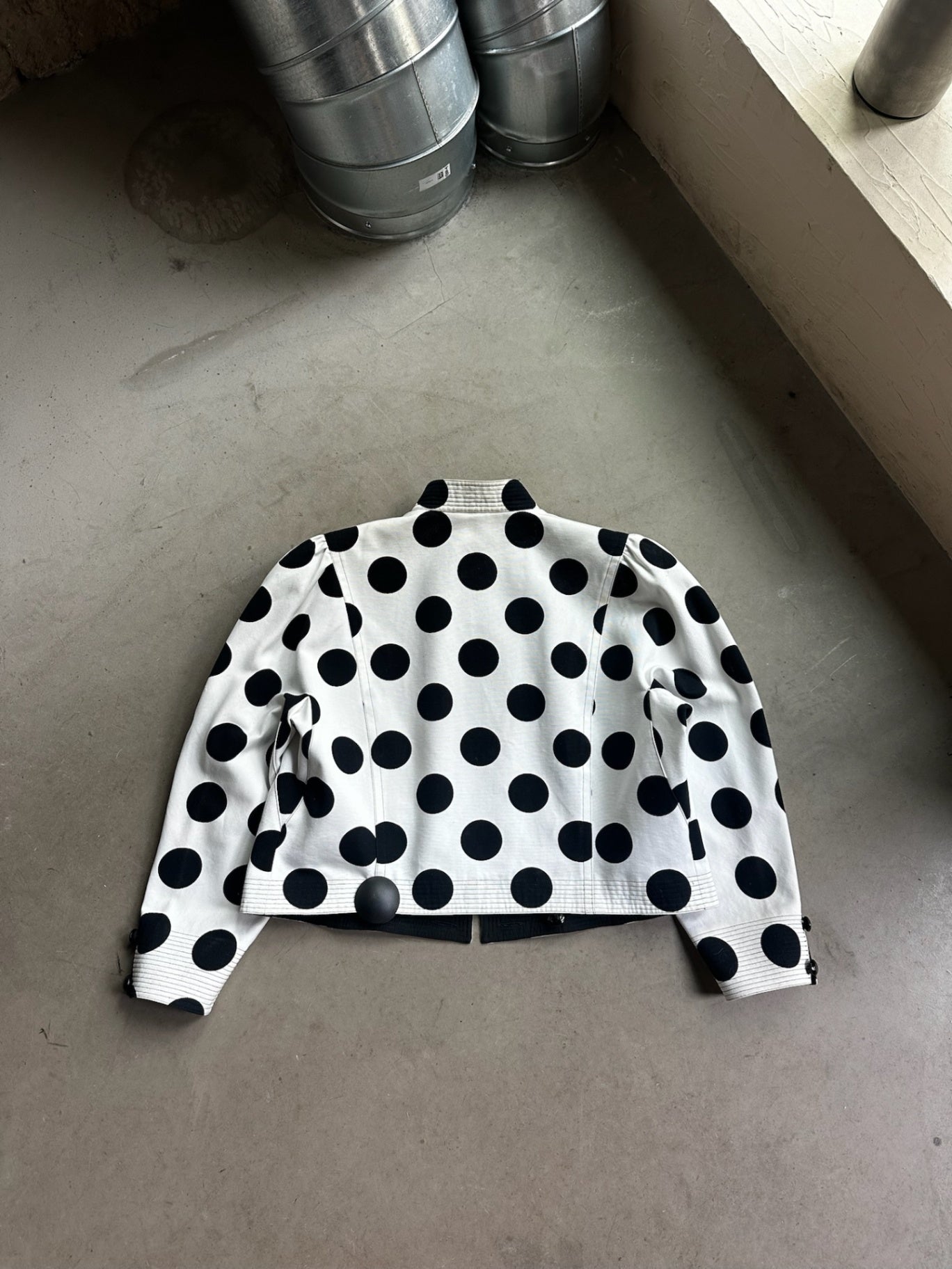 Vintage Polkadot Cropped Jacket