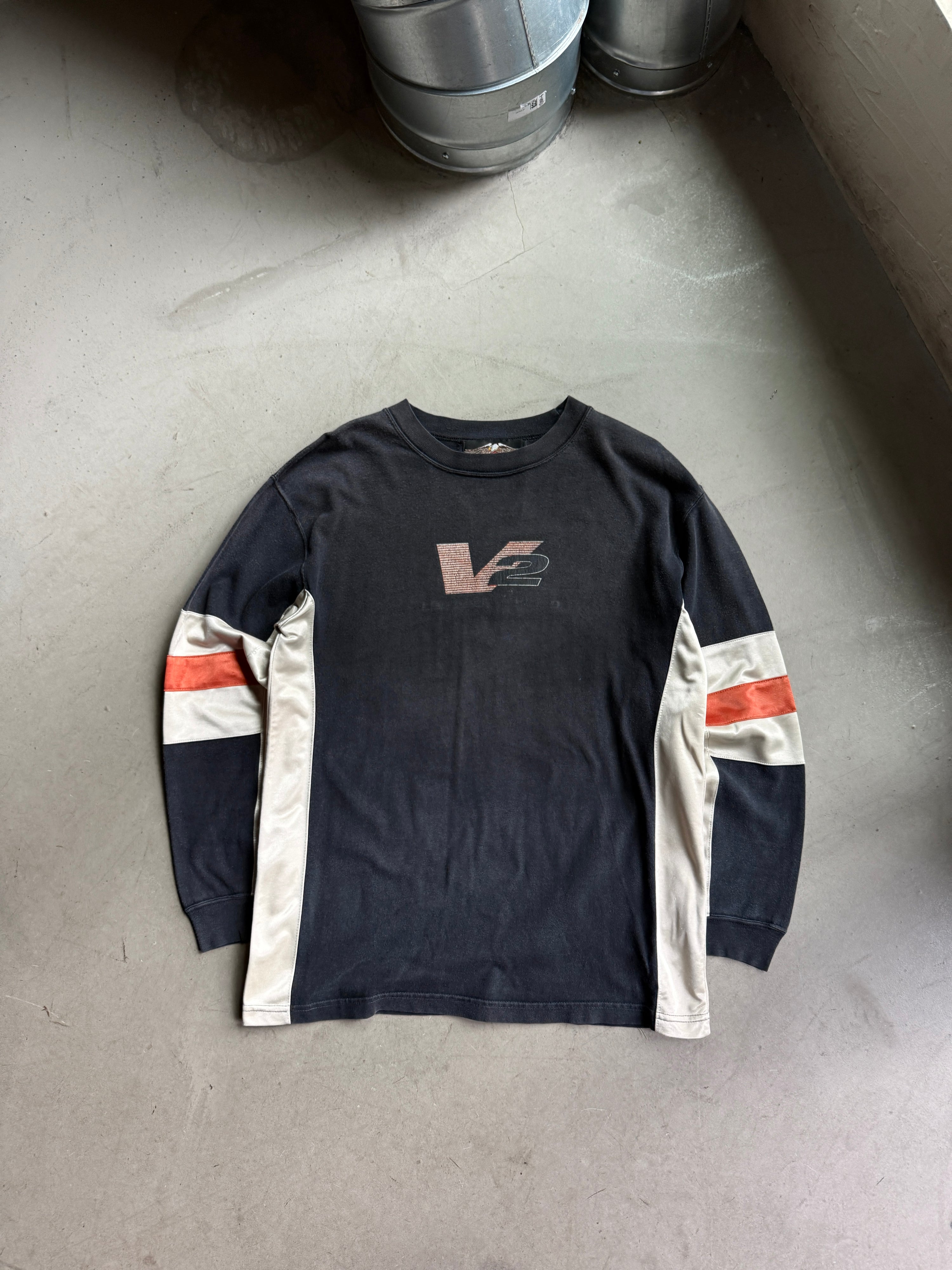 Vintage Faded Harley Davidson “V2” Longsleeve Black - L