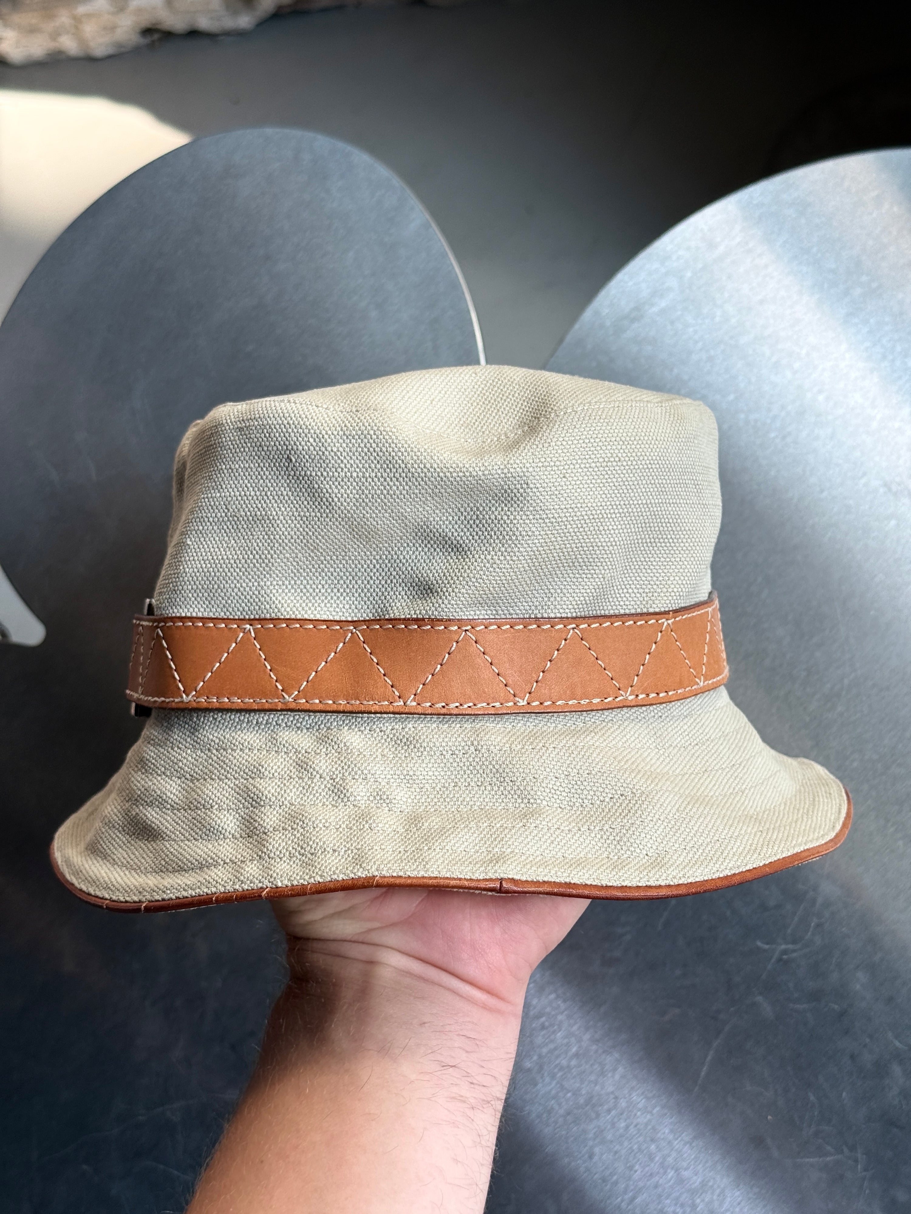 Vintage Christian Dior Canvas Safari Oblique Bucket Hat