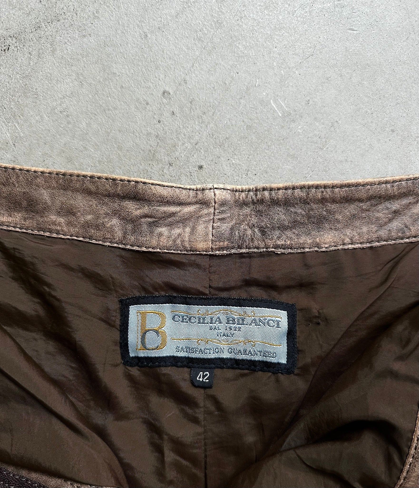 Vintage Cecilia Bilanci Leather Pants Brown W29 L31