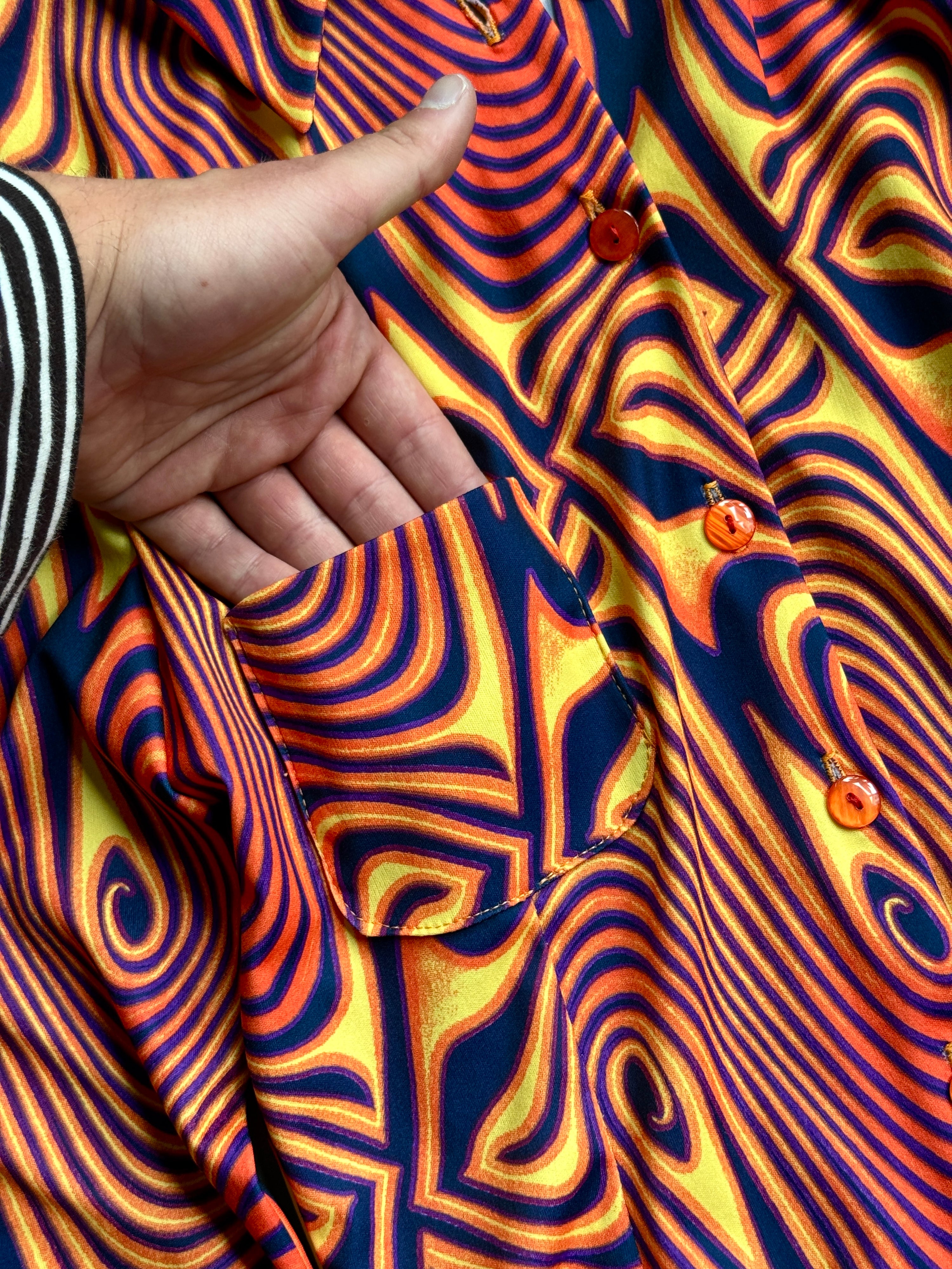 Vintage Goldie Vava 70s Retro Funky Button Up - S