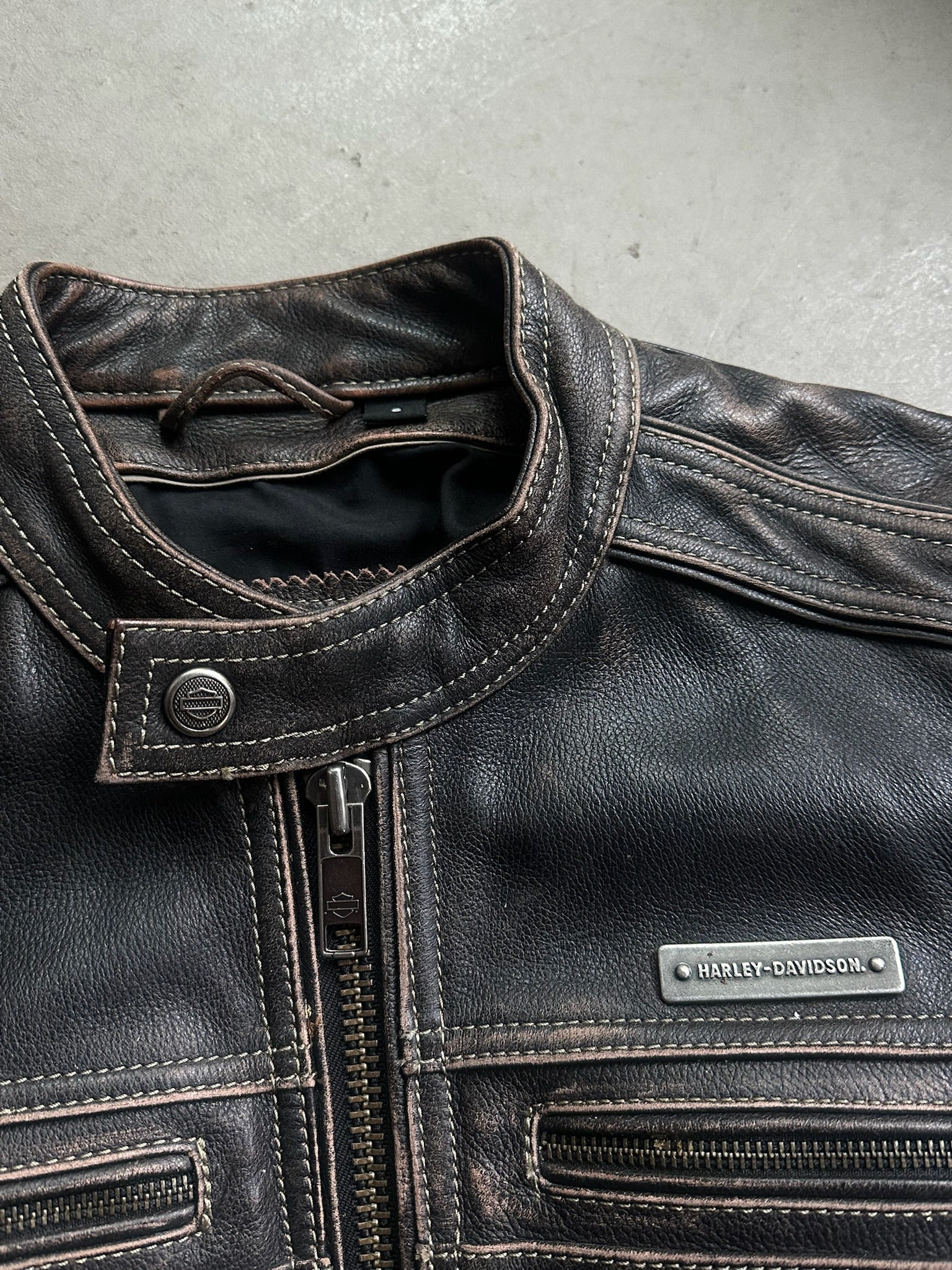 2000s Harley Davidson Gear Leather Jacket - S