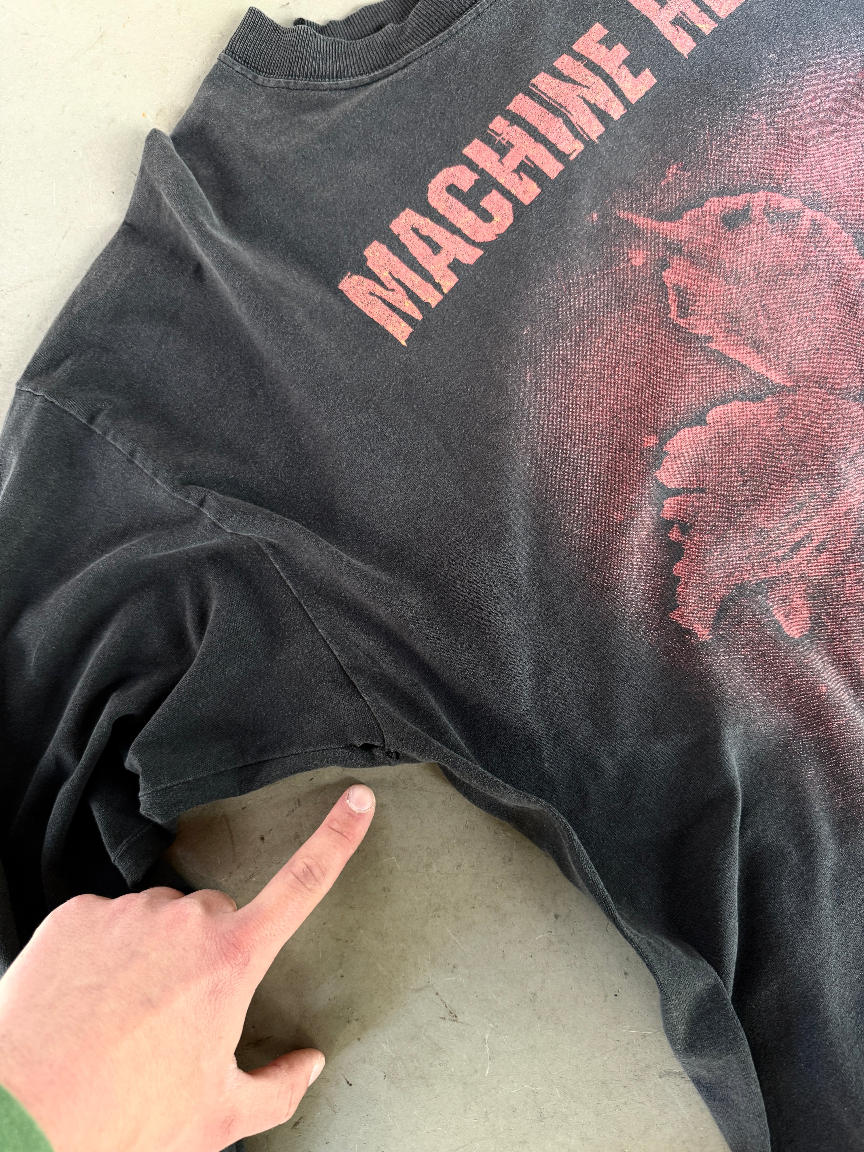 Vintage 1999 Faded Machine Head "The Burning Red" Band Longsleeve Black - XL