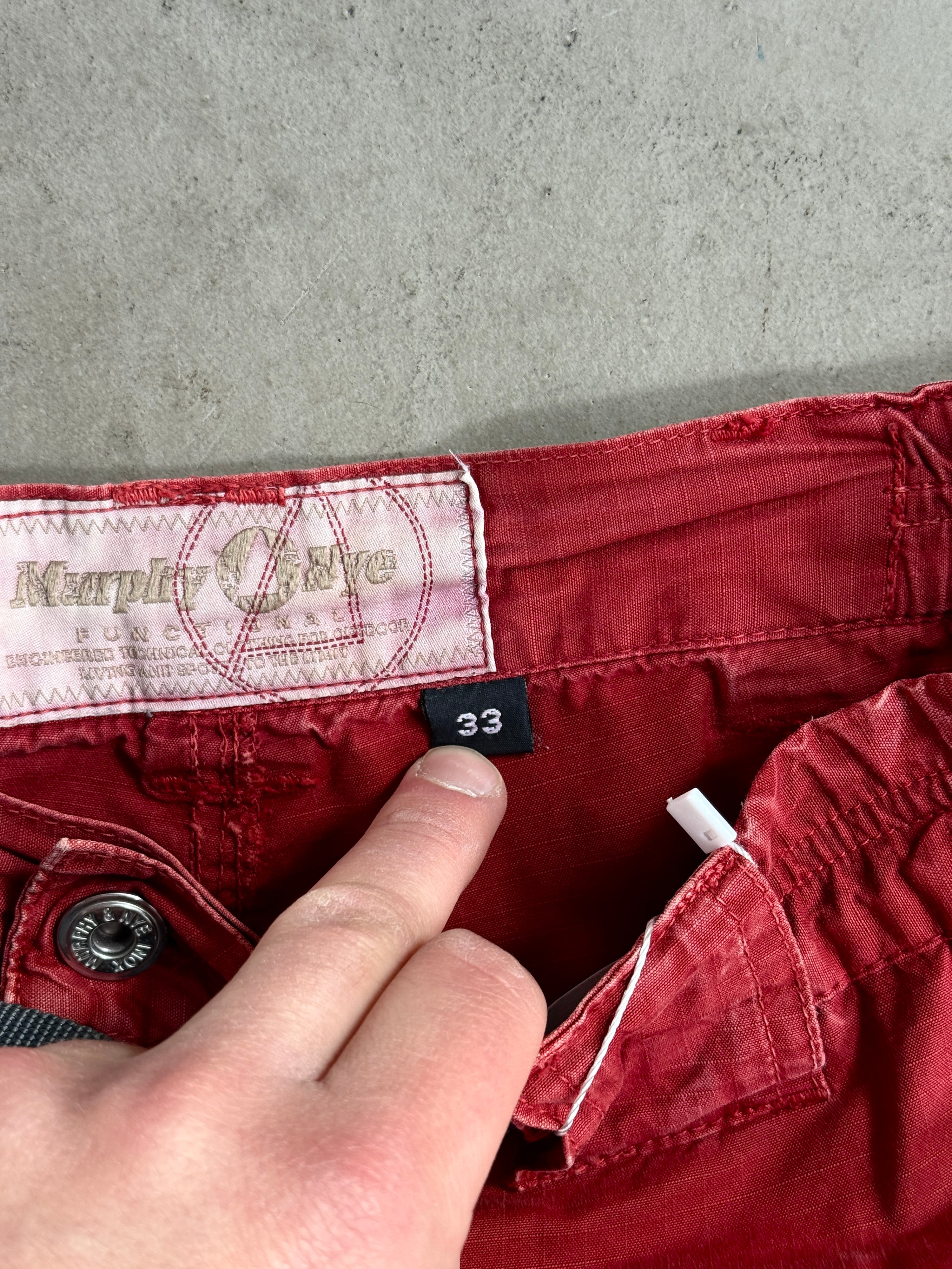 Murphy & Nye Technical Multipocket Pants Red - W32 L33