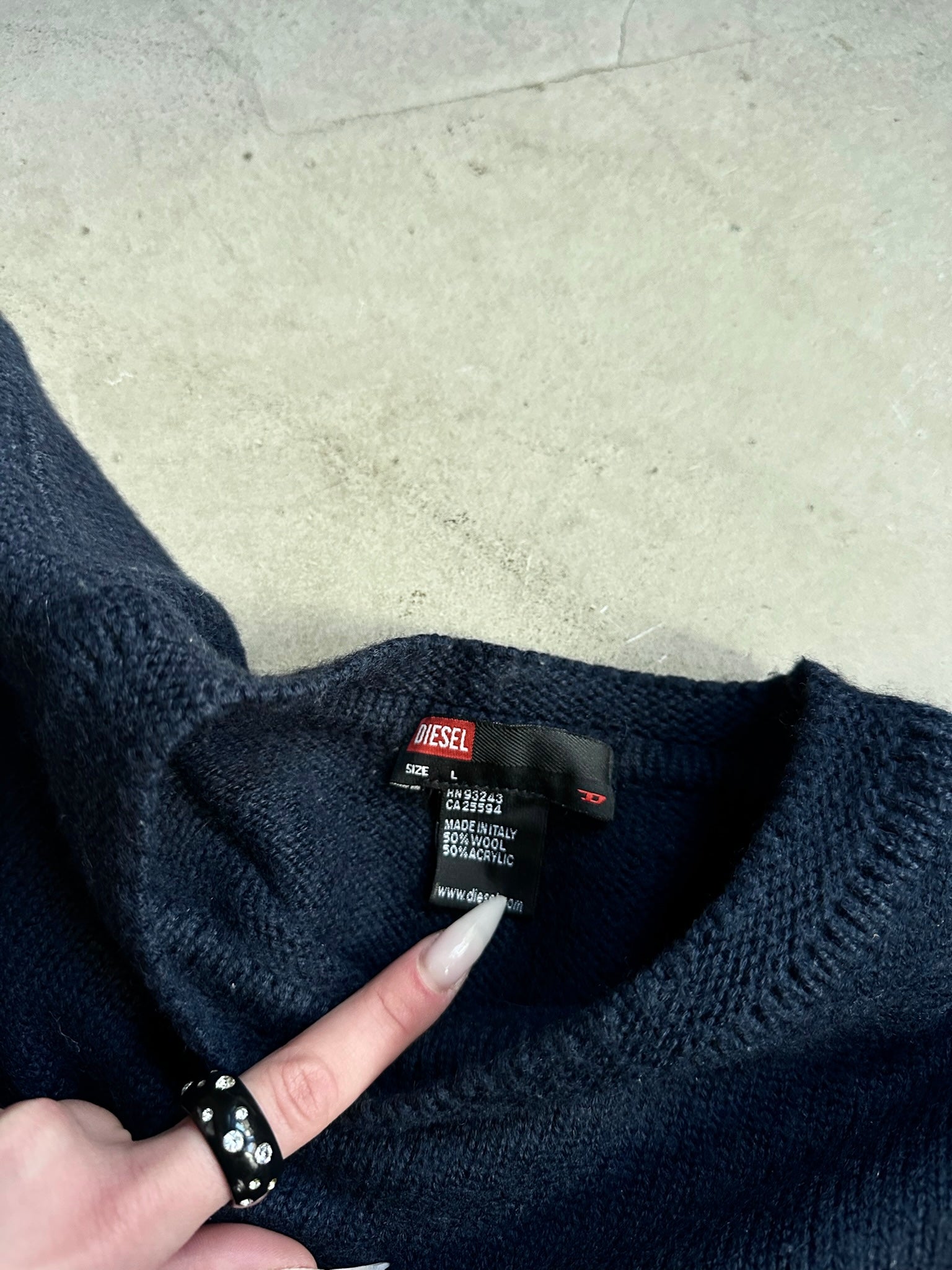 2000s Diesel Cropped Knit Navy - L