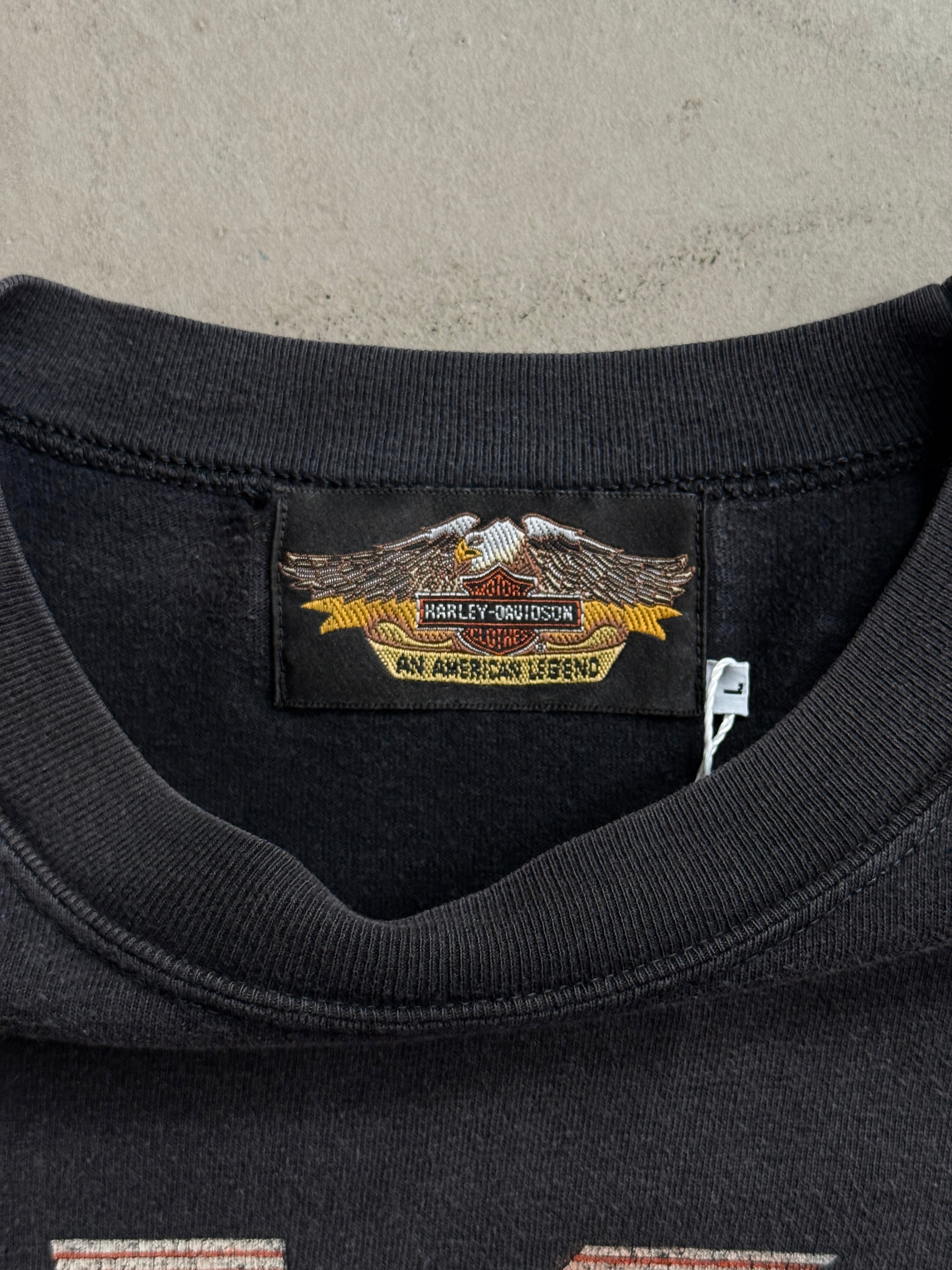Vintage Faded Harley Davidson “V2” Longsleeve Black - L