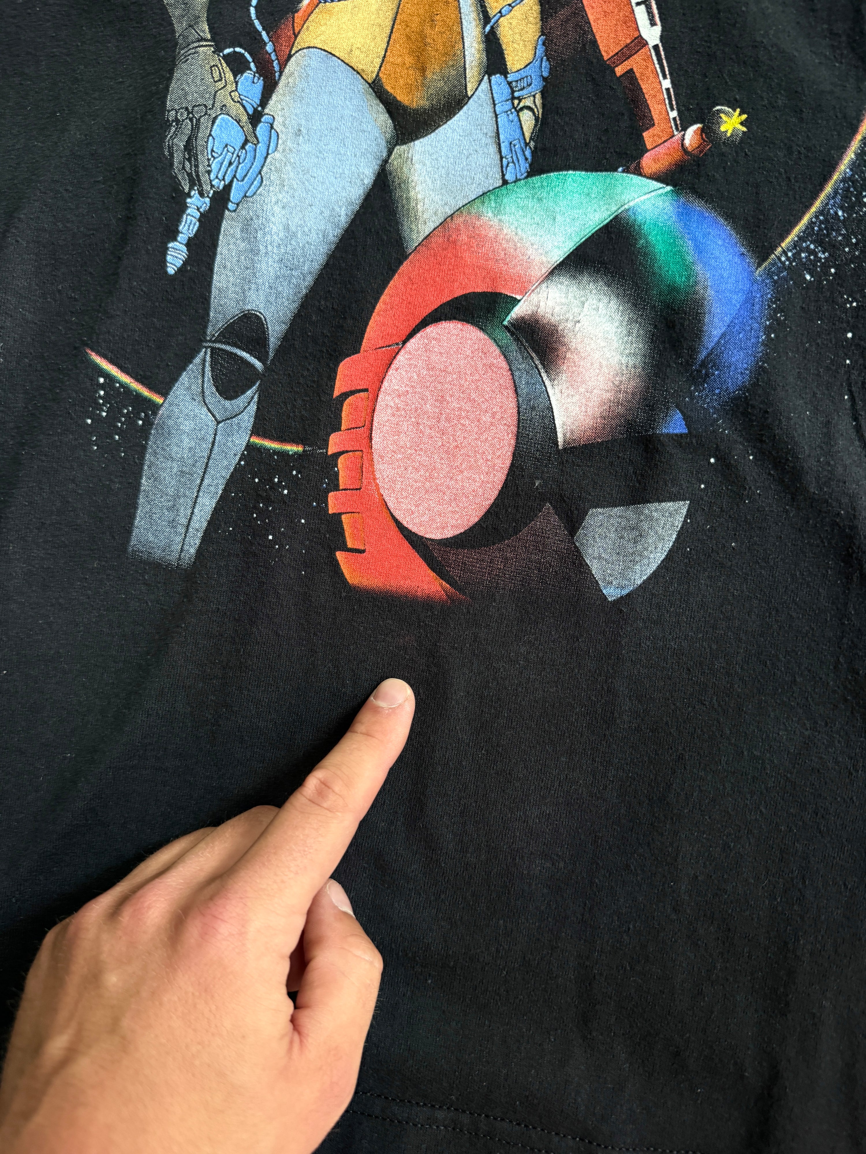 Vintage 1990s Captain Future T-Shirt Black - XL