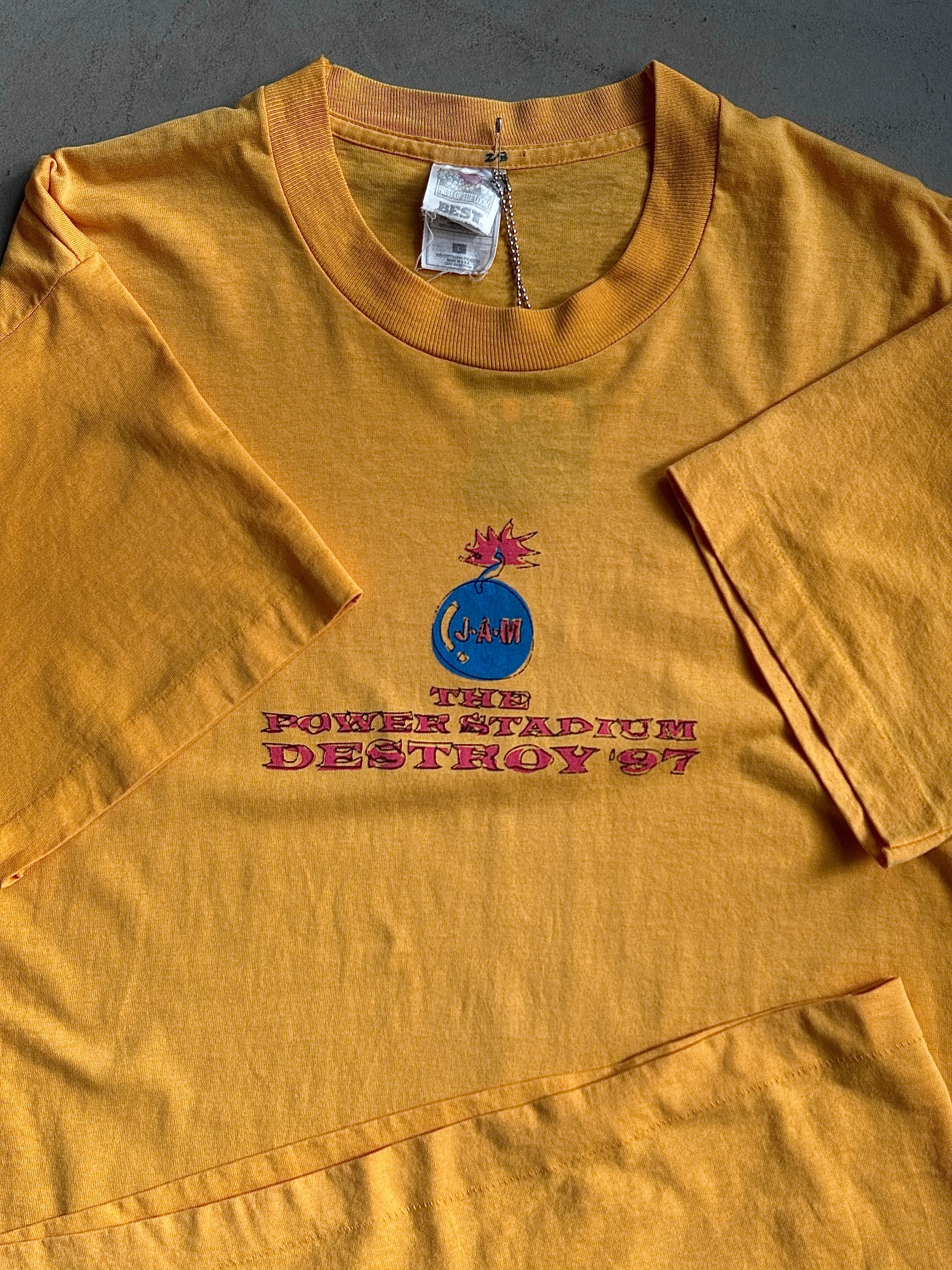 Vintage 1997 Judy and Mary "The Power Stadium Destroy" Band Tee Orange - L