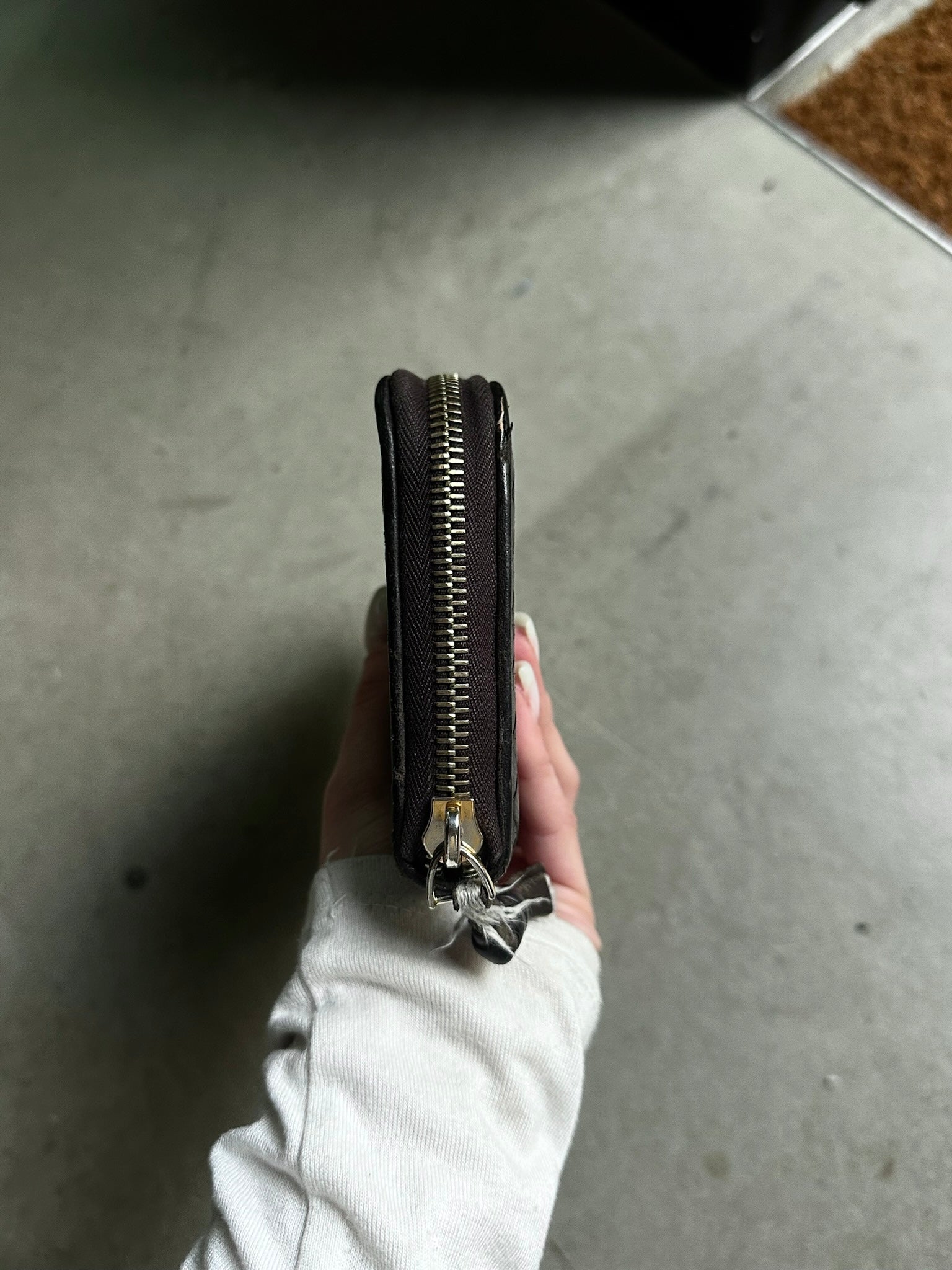 Bottega Veneta Zip Around Leather Wallet