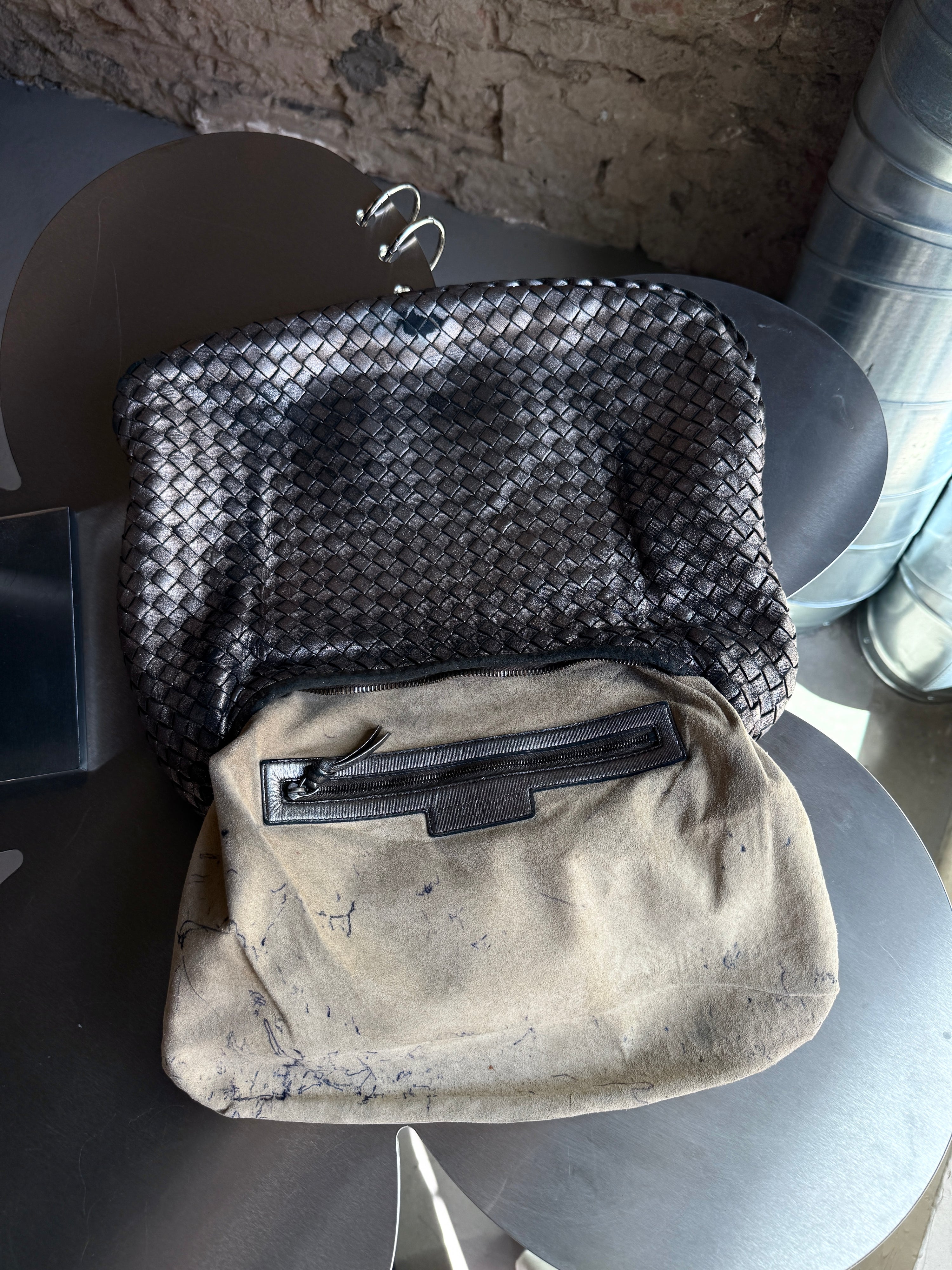 Bottega Veneta Intrecciato Hobo Leather Woven Bag