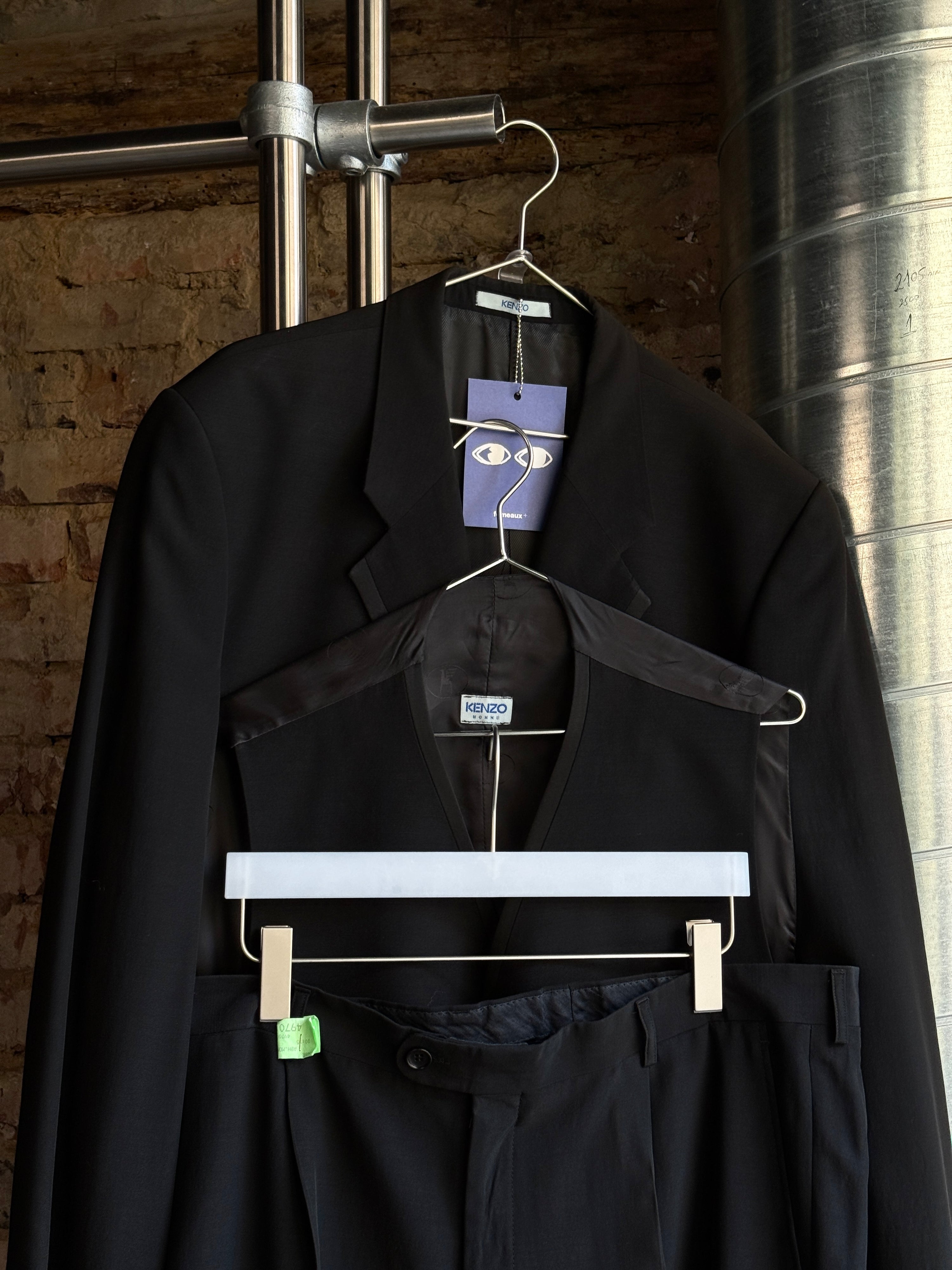 Vintage 1990s Kenzo 3 Piece Suit Black - XL