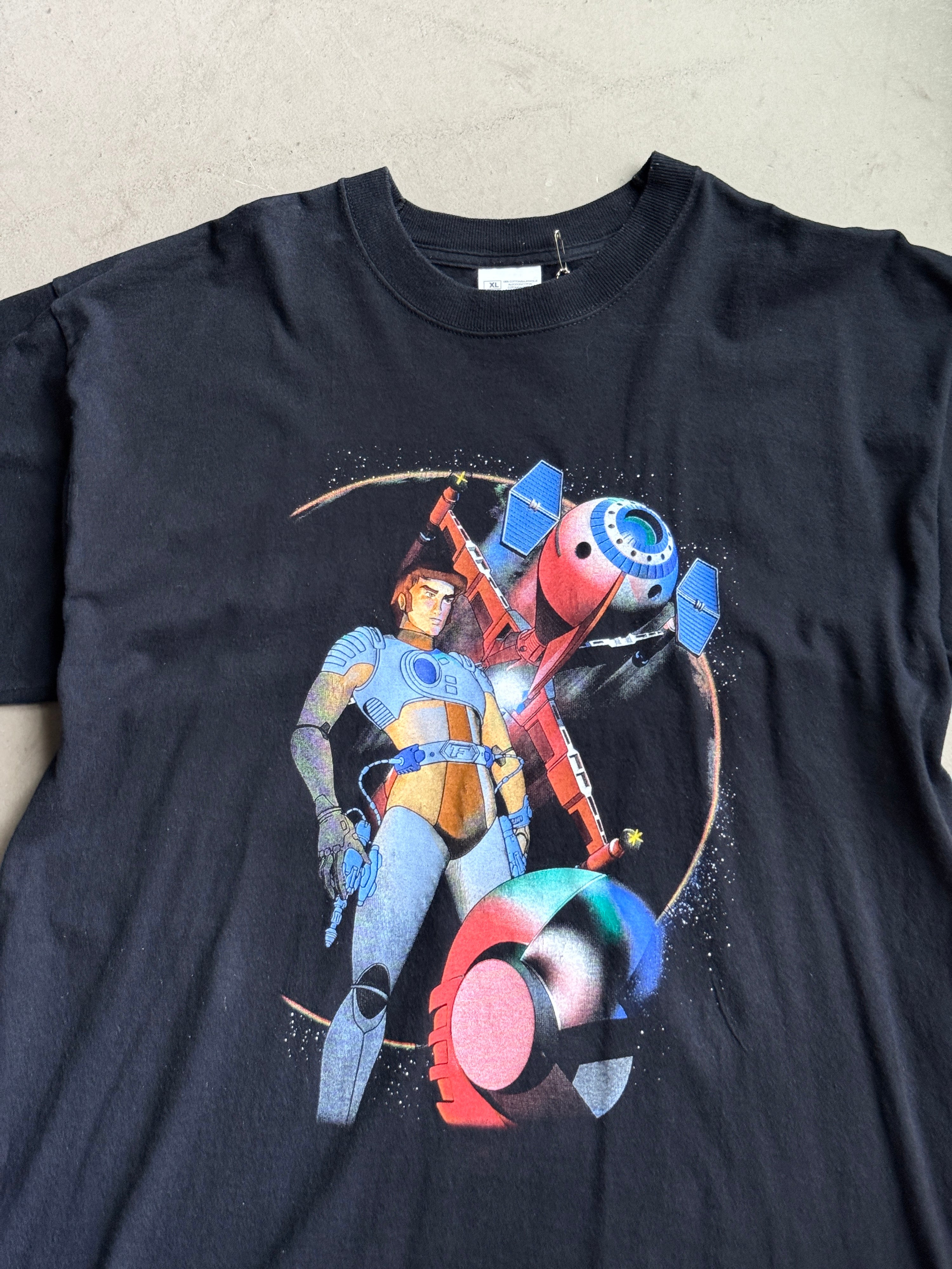 Vintage 1990s Captain Future T-Shirt Black - XL
