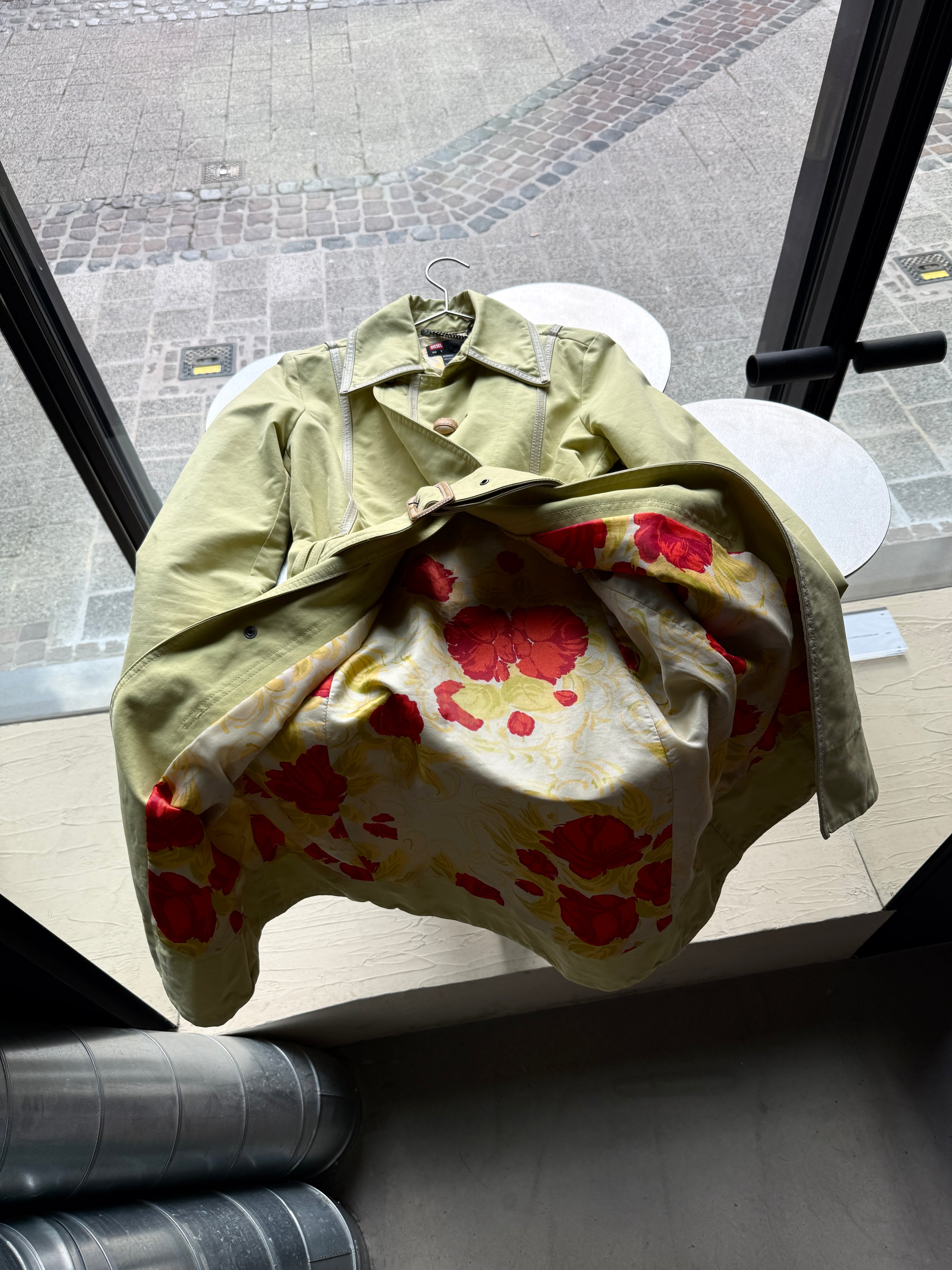 Vintage 2000s Diesel Trench Coat Mustard - S